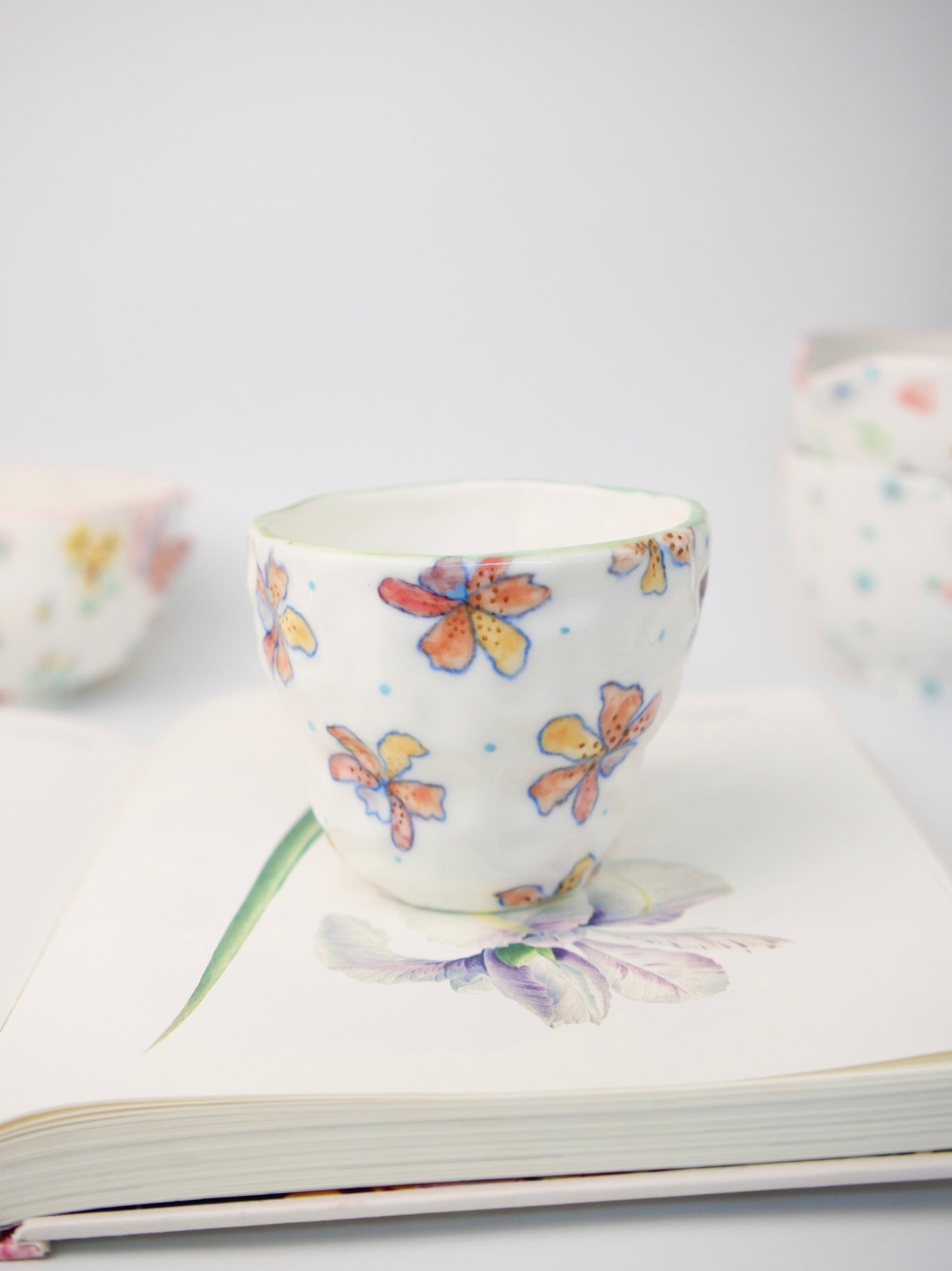 yellow orchid mug