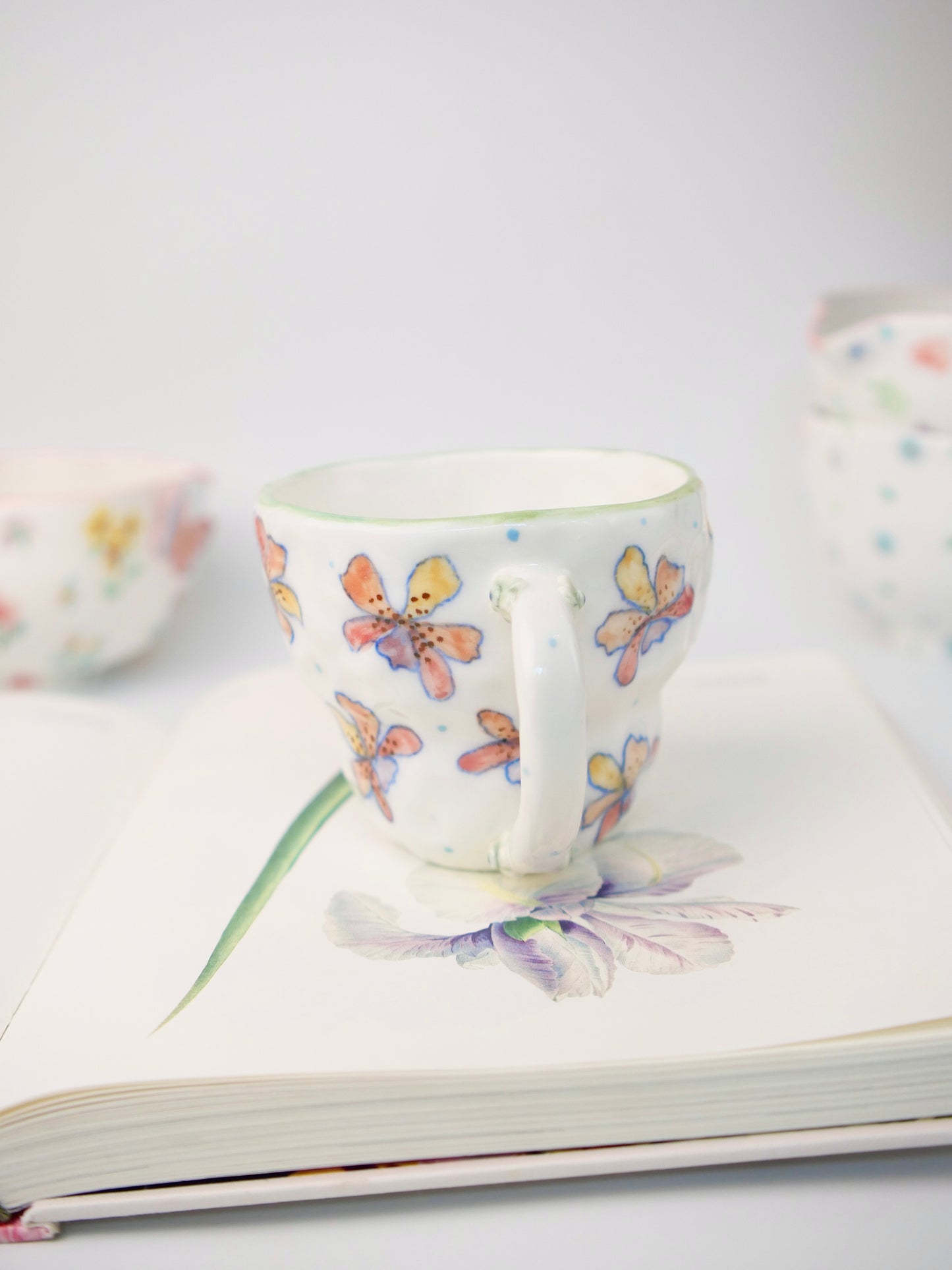 yellow orchid mug