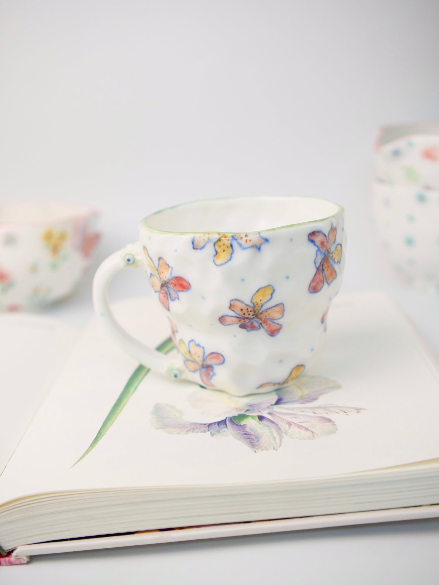 yellow orchid mug