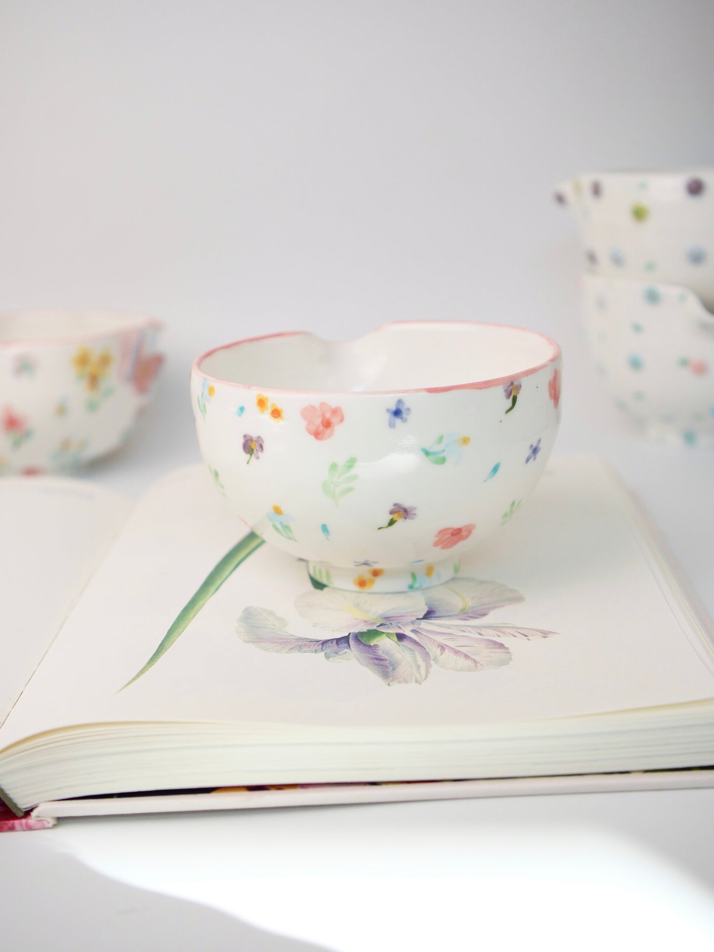 floral whimsy matcha bowl