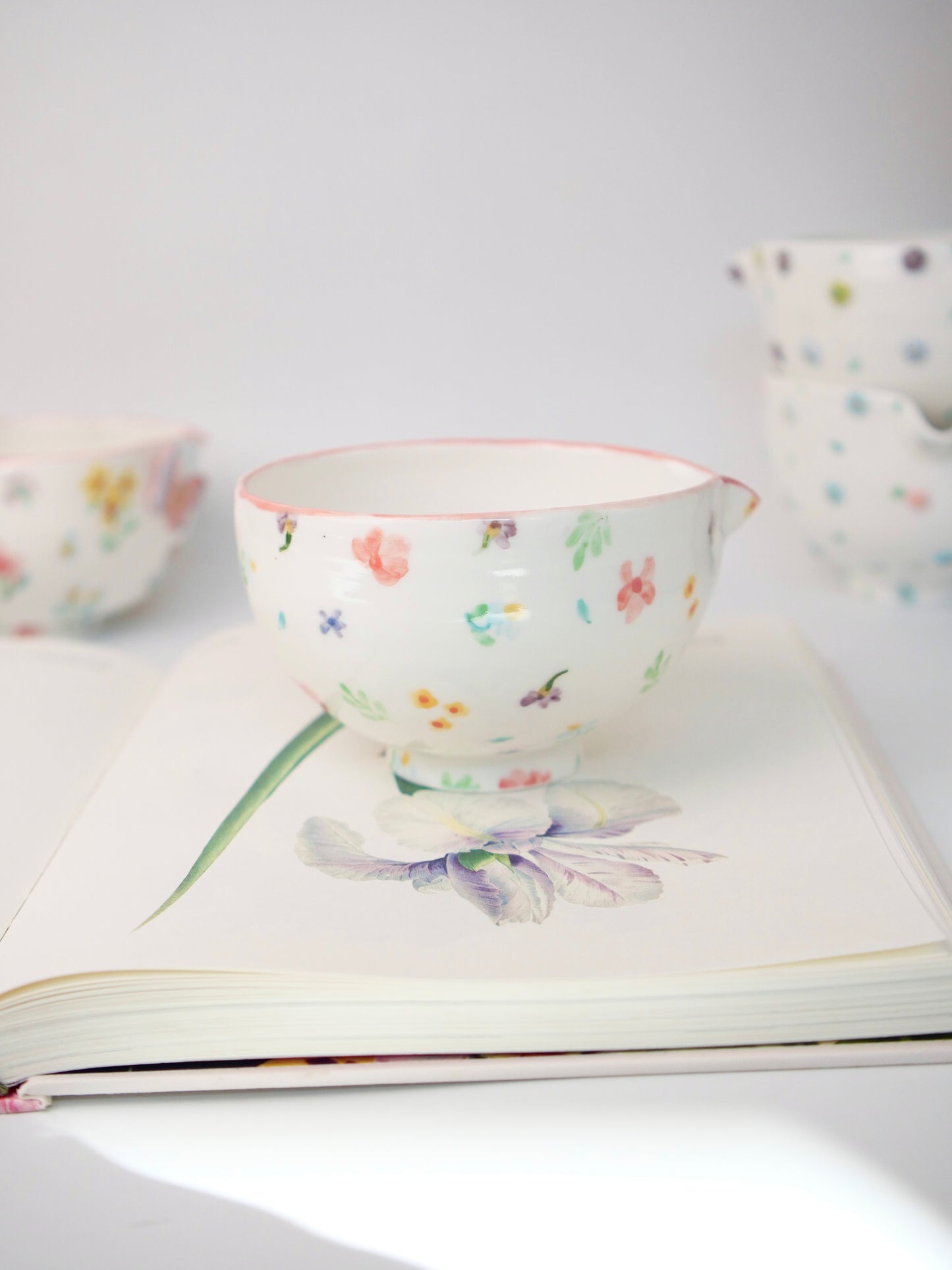 floral whimsy matcha bowl