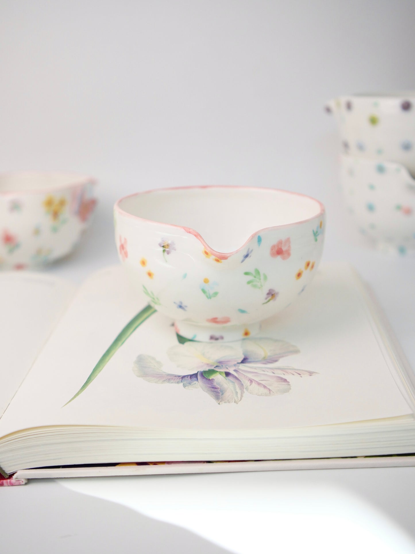 floral whimsy matcha bowl