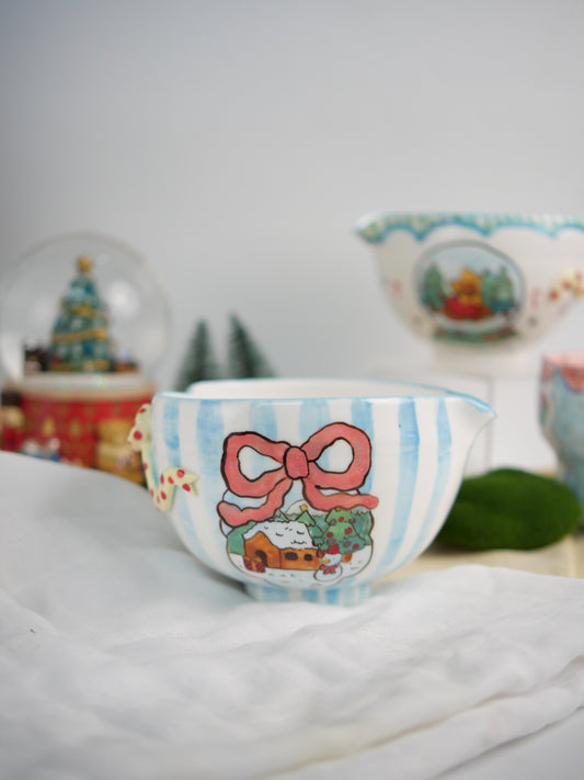 ribbon snow matcha bowl