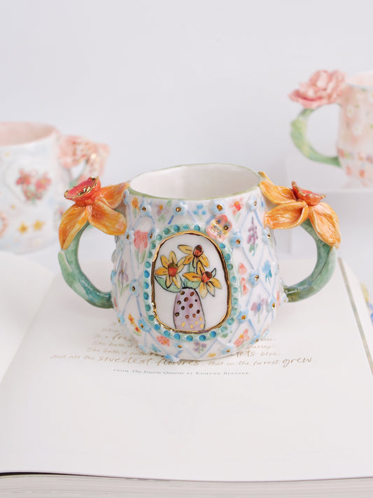 Daffodil sun mug