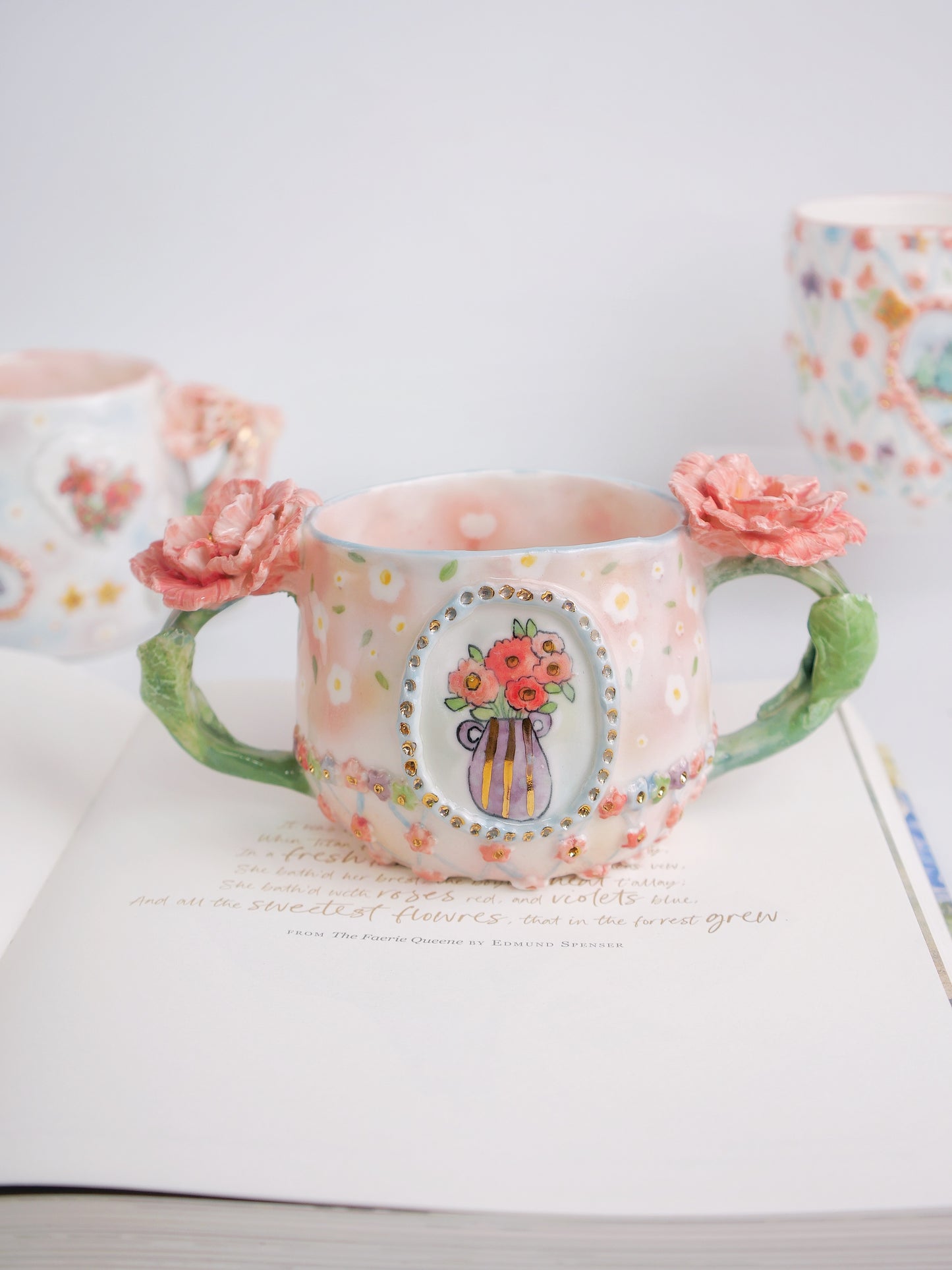 Peony bliss mug