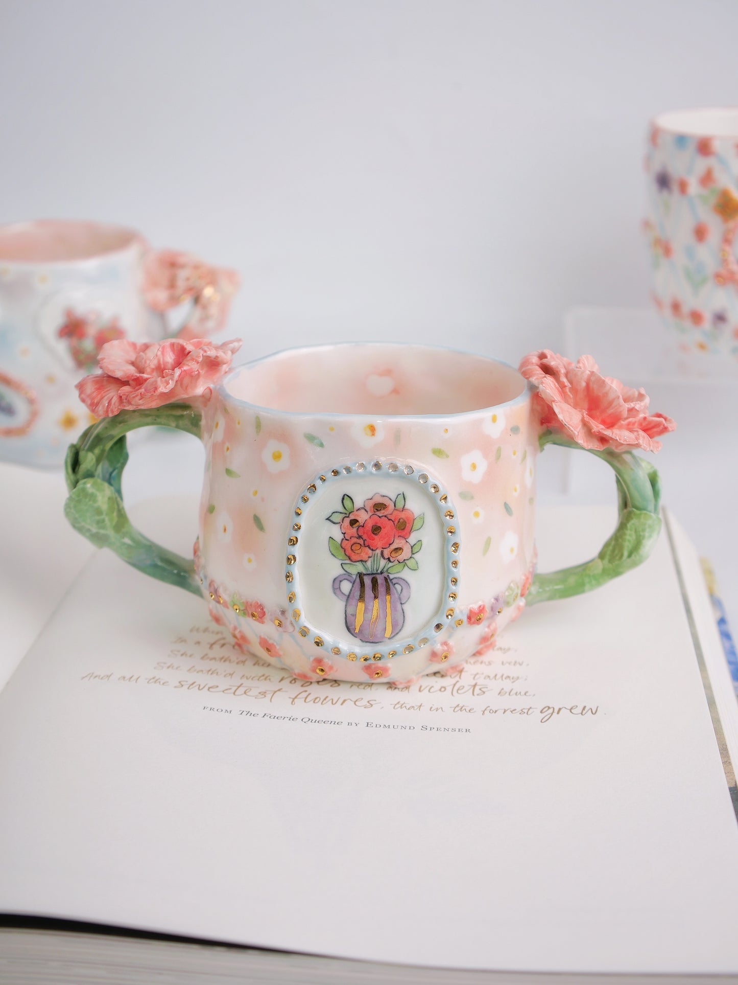 Peony bliss mug