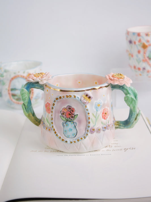 Little pink daisy mug