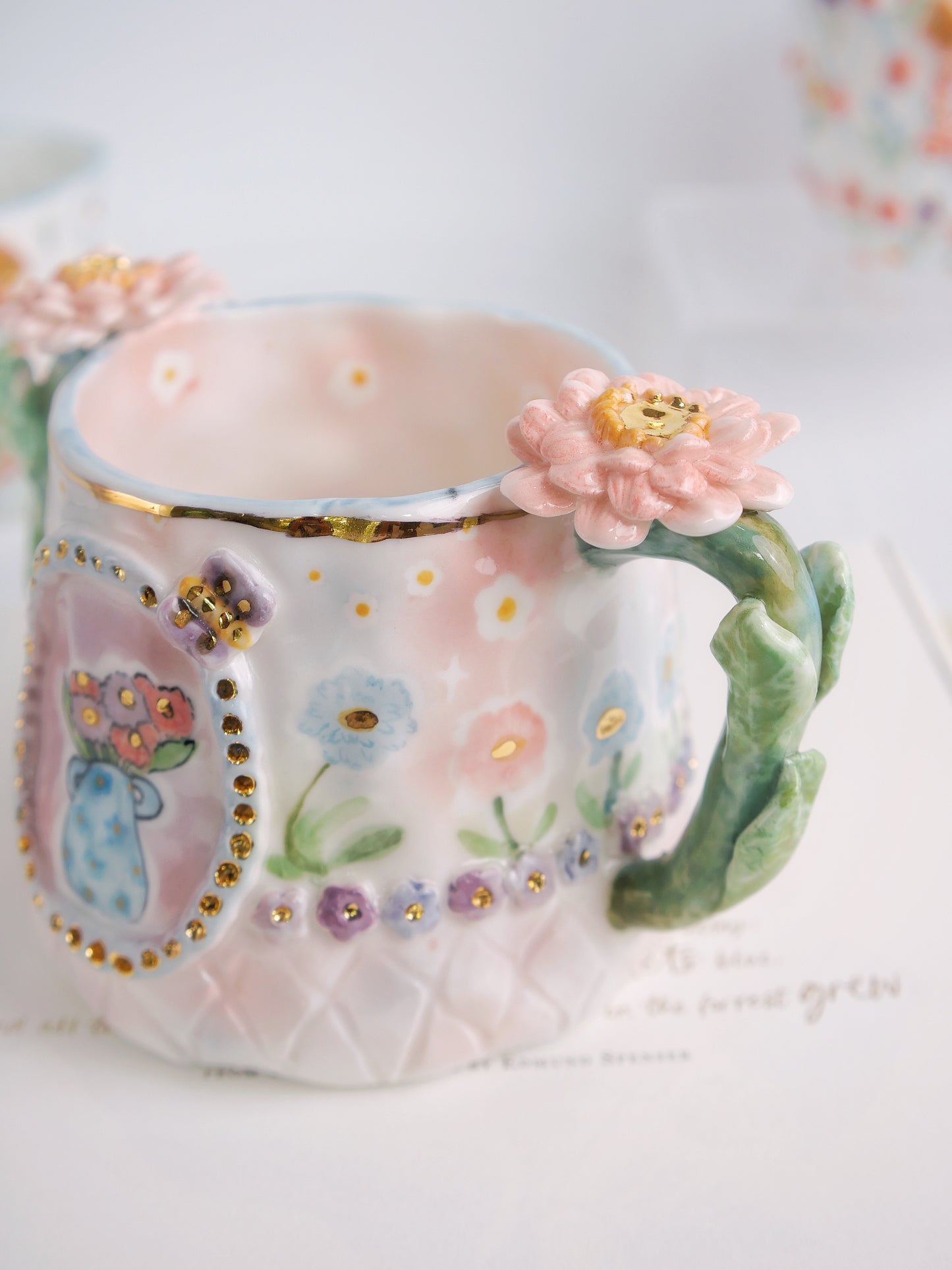 Little pink daisy mug