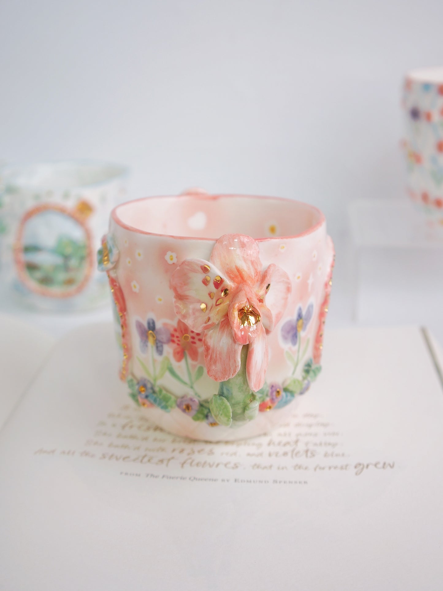 Pansy bloom mug
