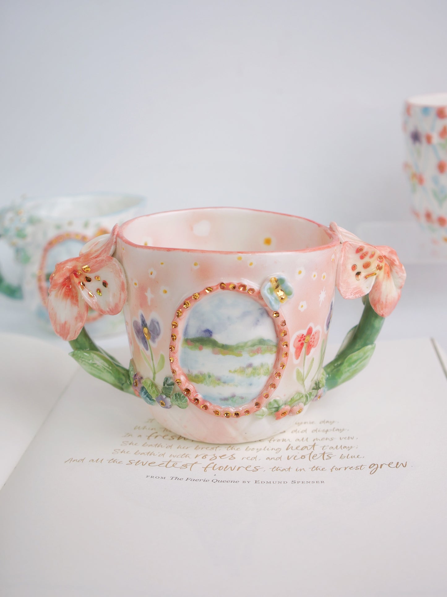 Pansy bloom mug
