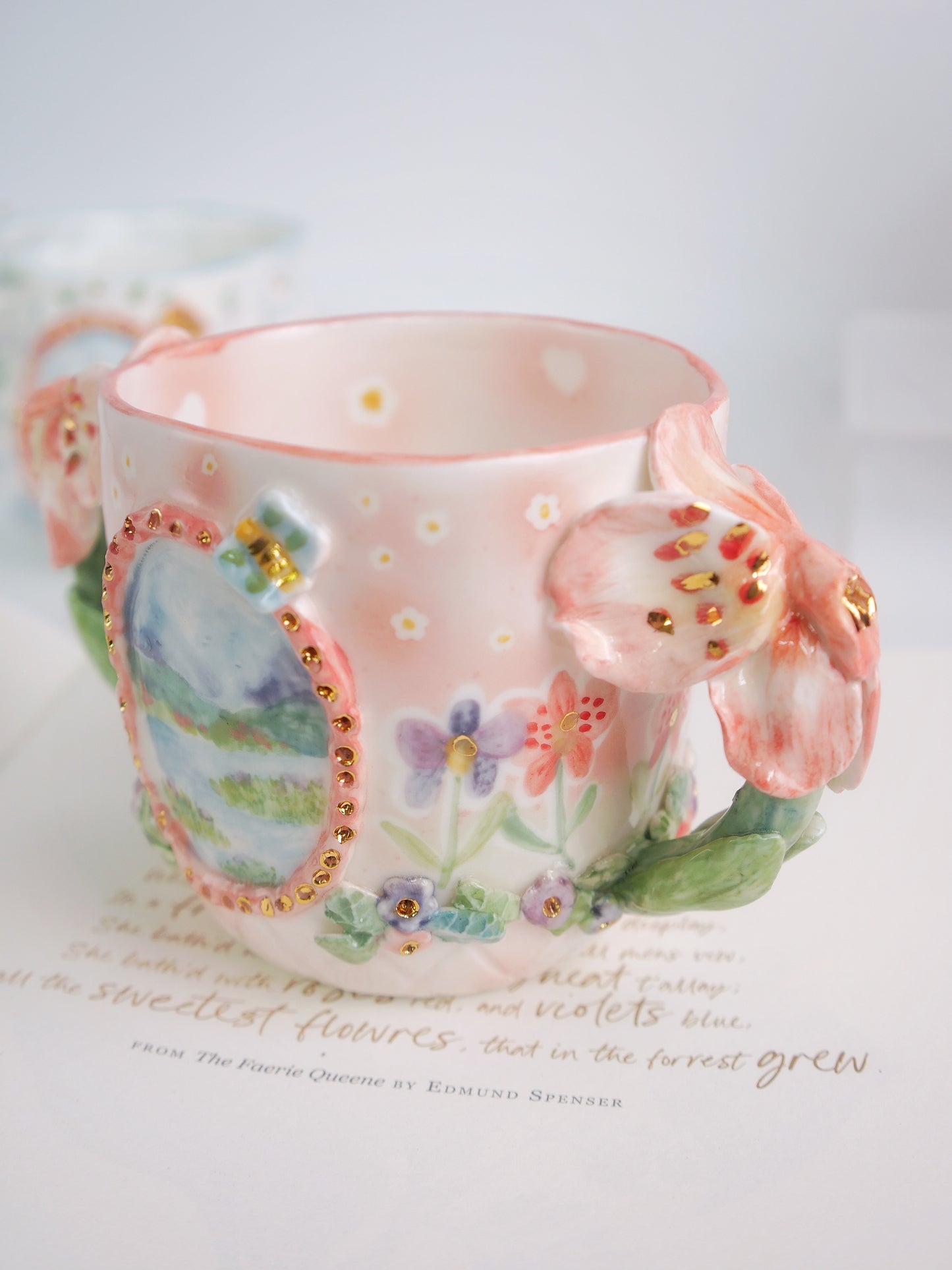 Pansy bloom mug