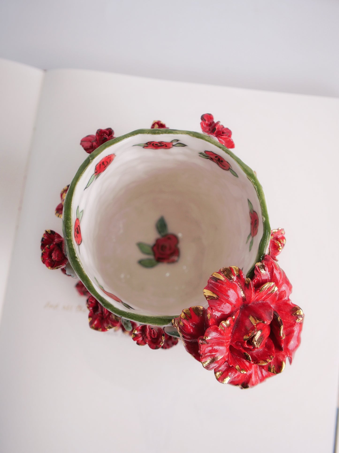 Crimson bloom mug