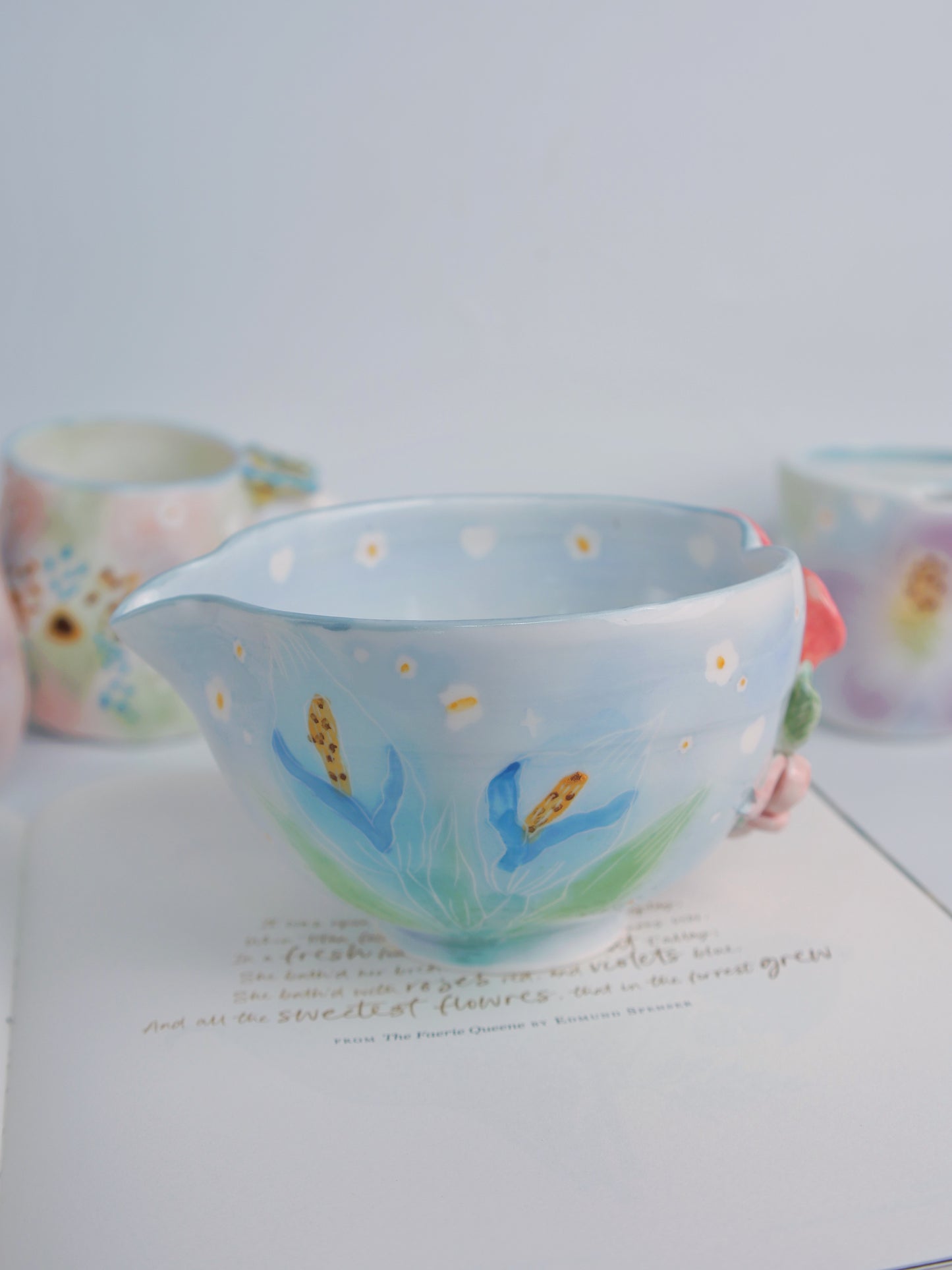 Calla lily matcha bowl