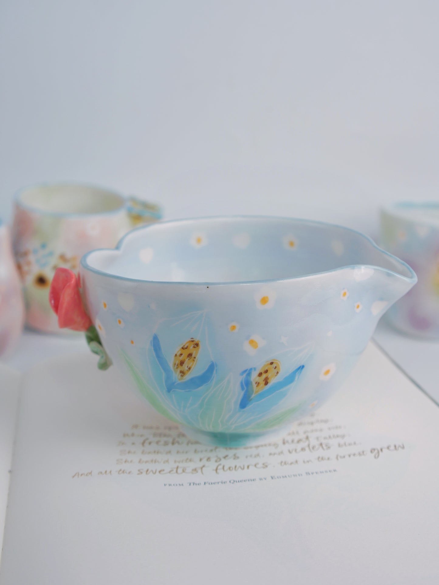 Calla lily matcha bowl