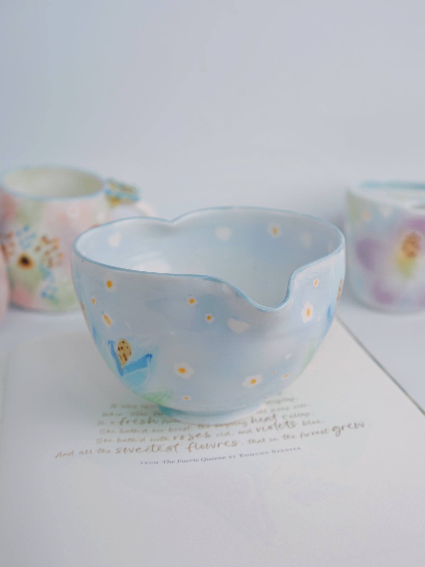 Calla lily matcha bowl