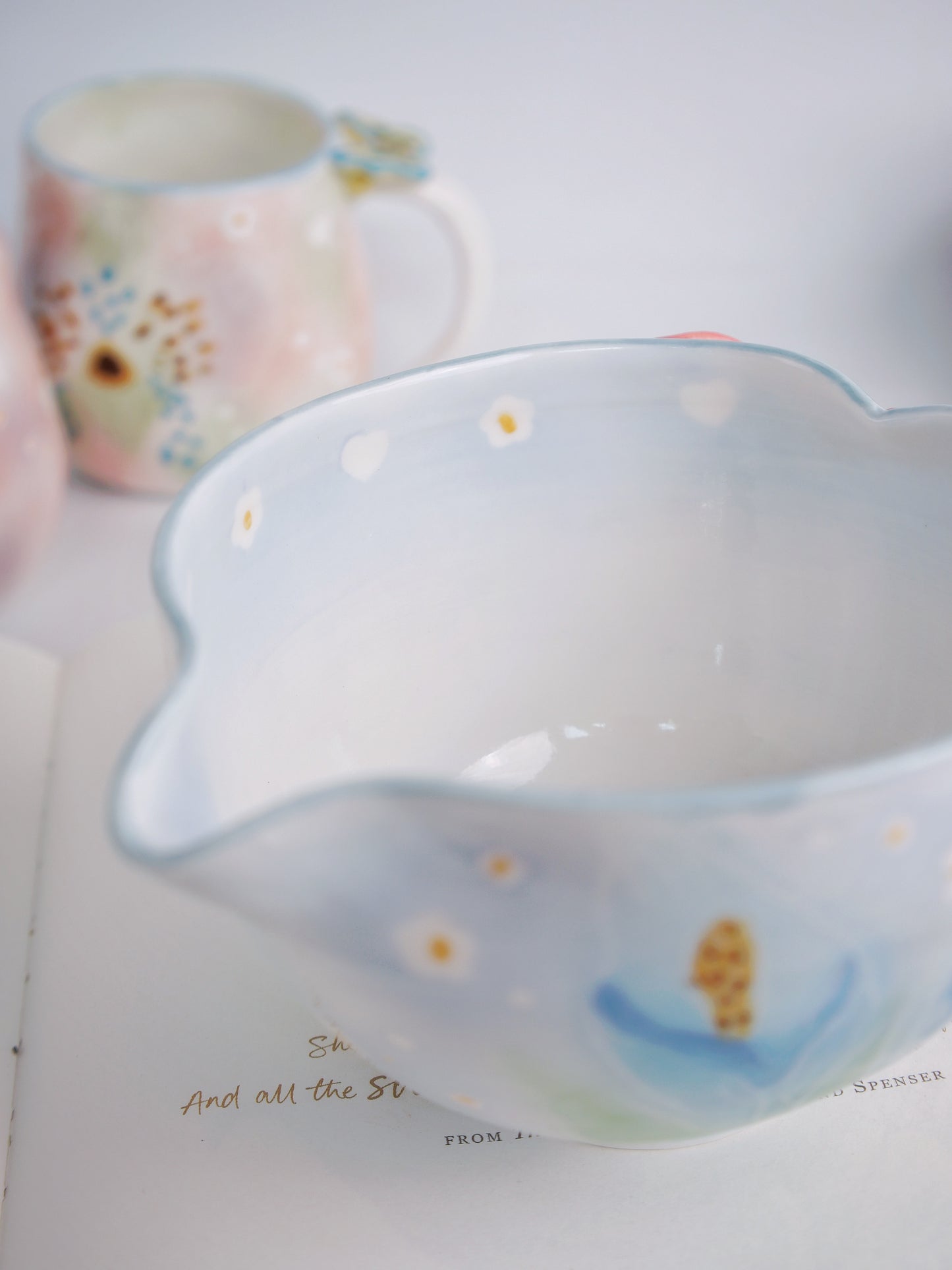 Calla lily matcha bowl