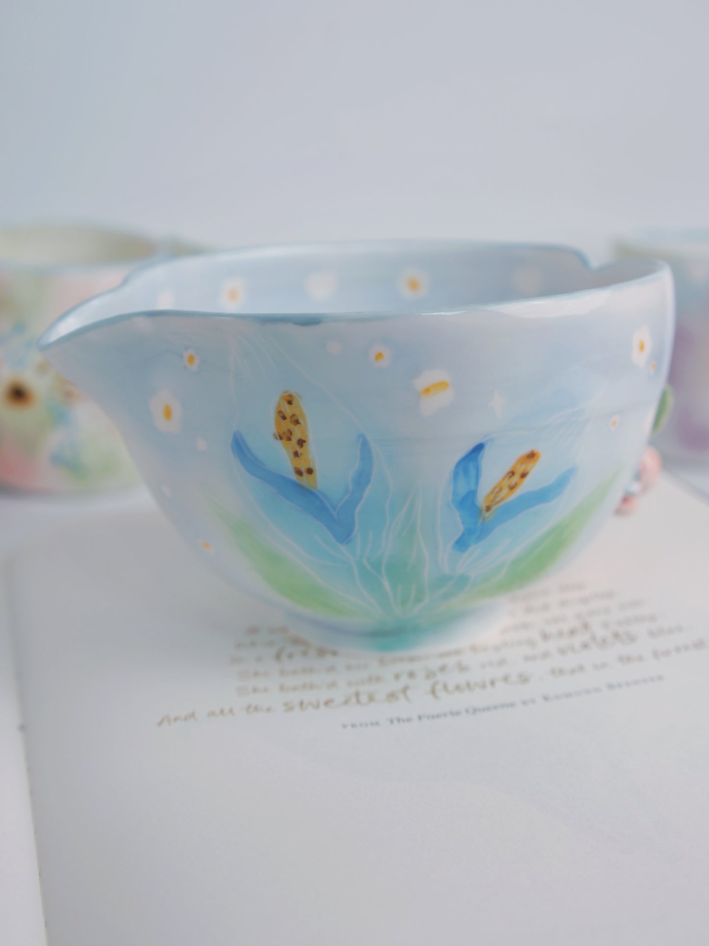 Calla lily matcha bowl