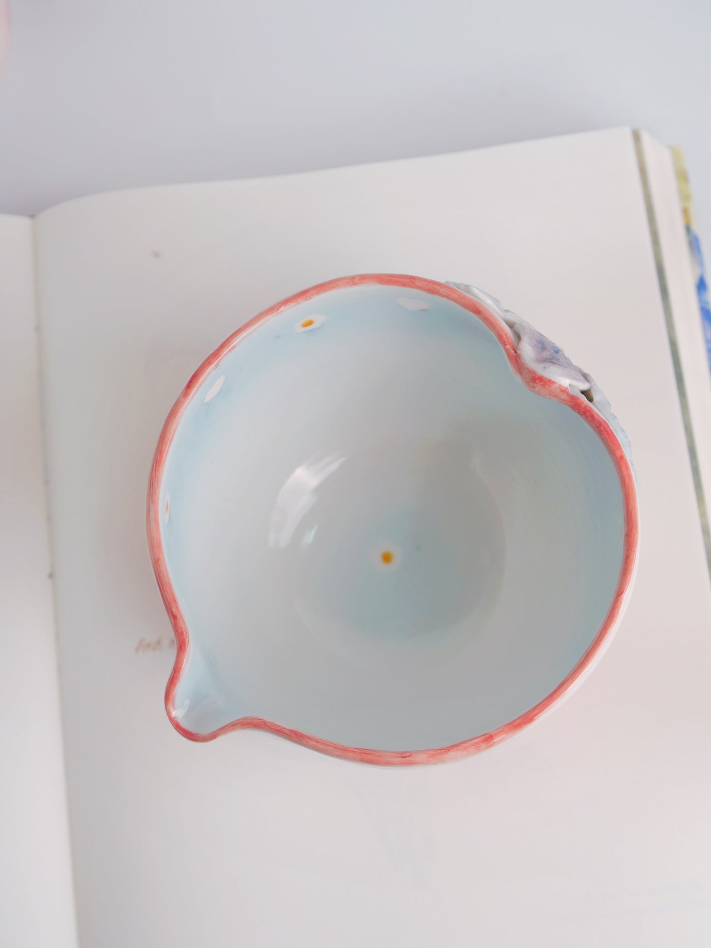 Dusky pink orchid matcha bowl