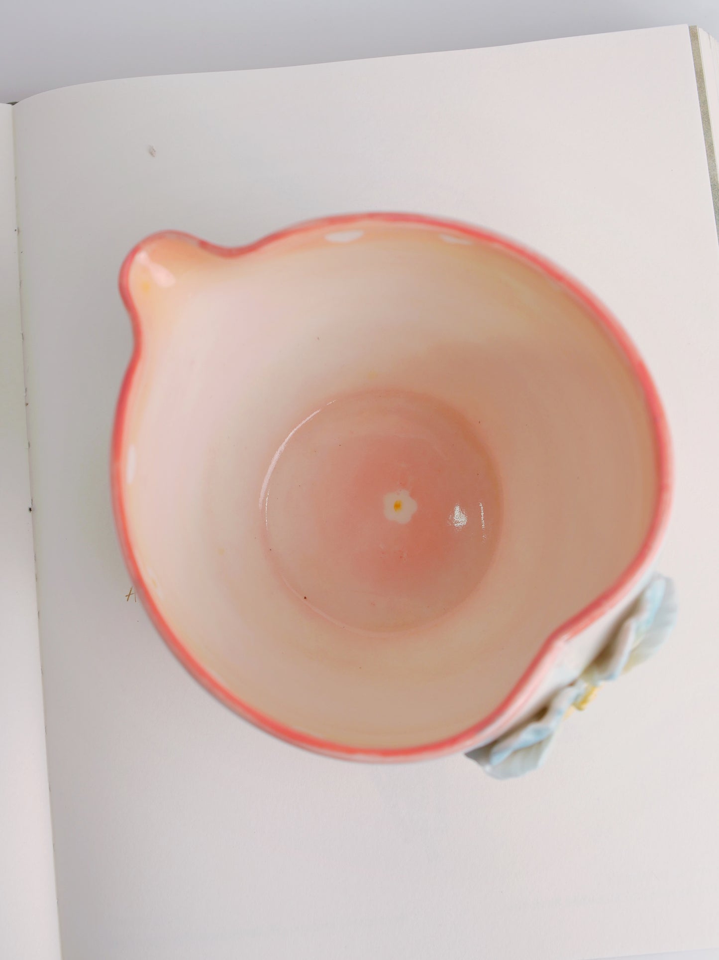 Blue sky pansy matcha bowl