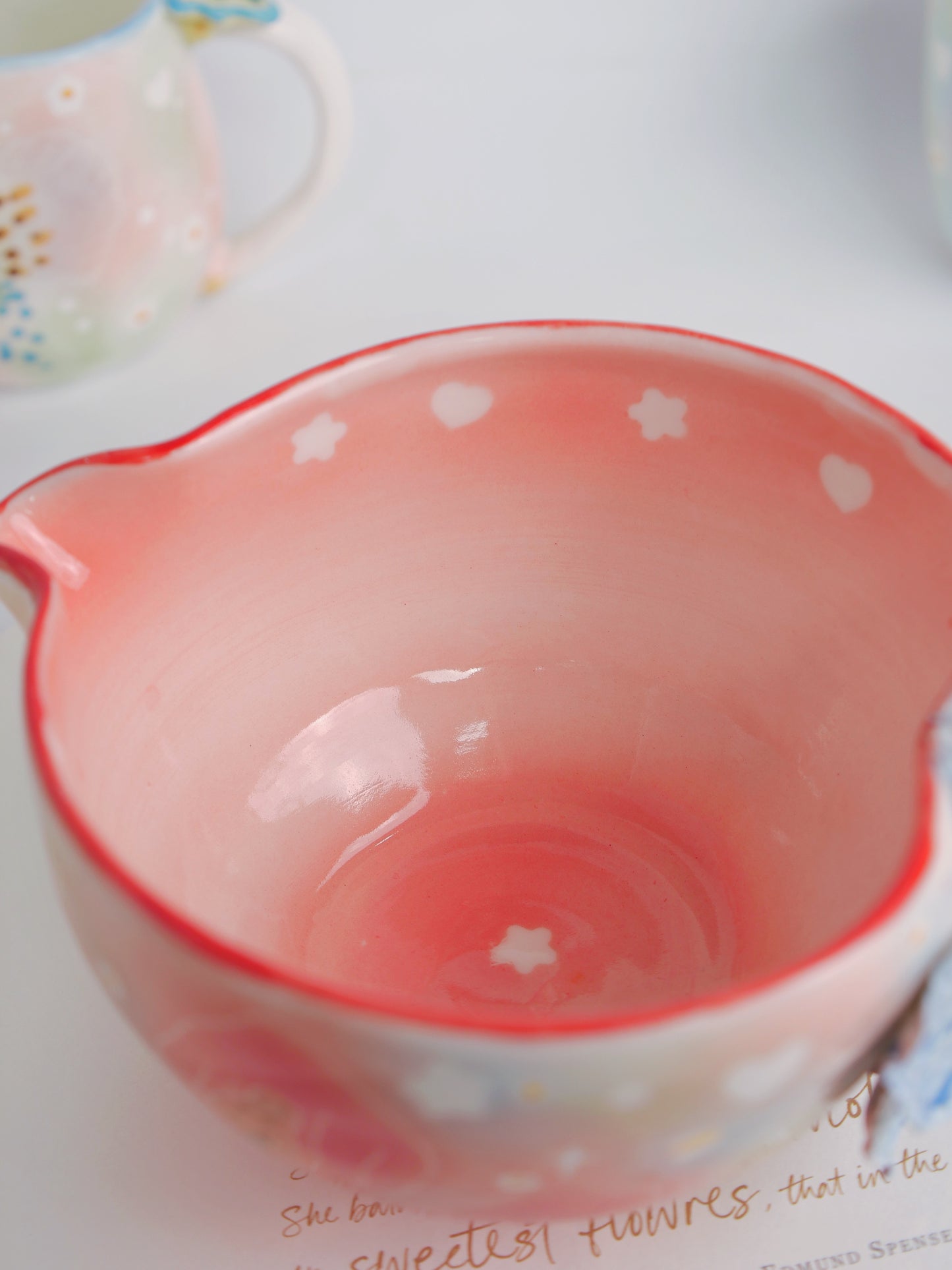 Red hibiscus matcha bowl
