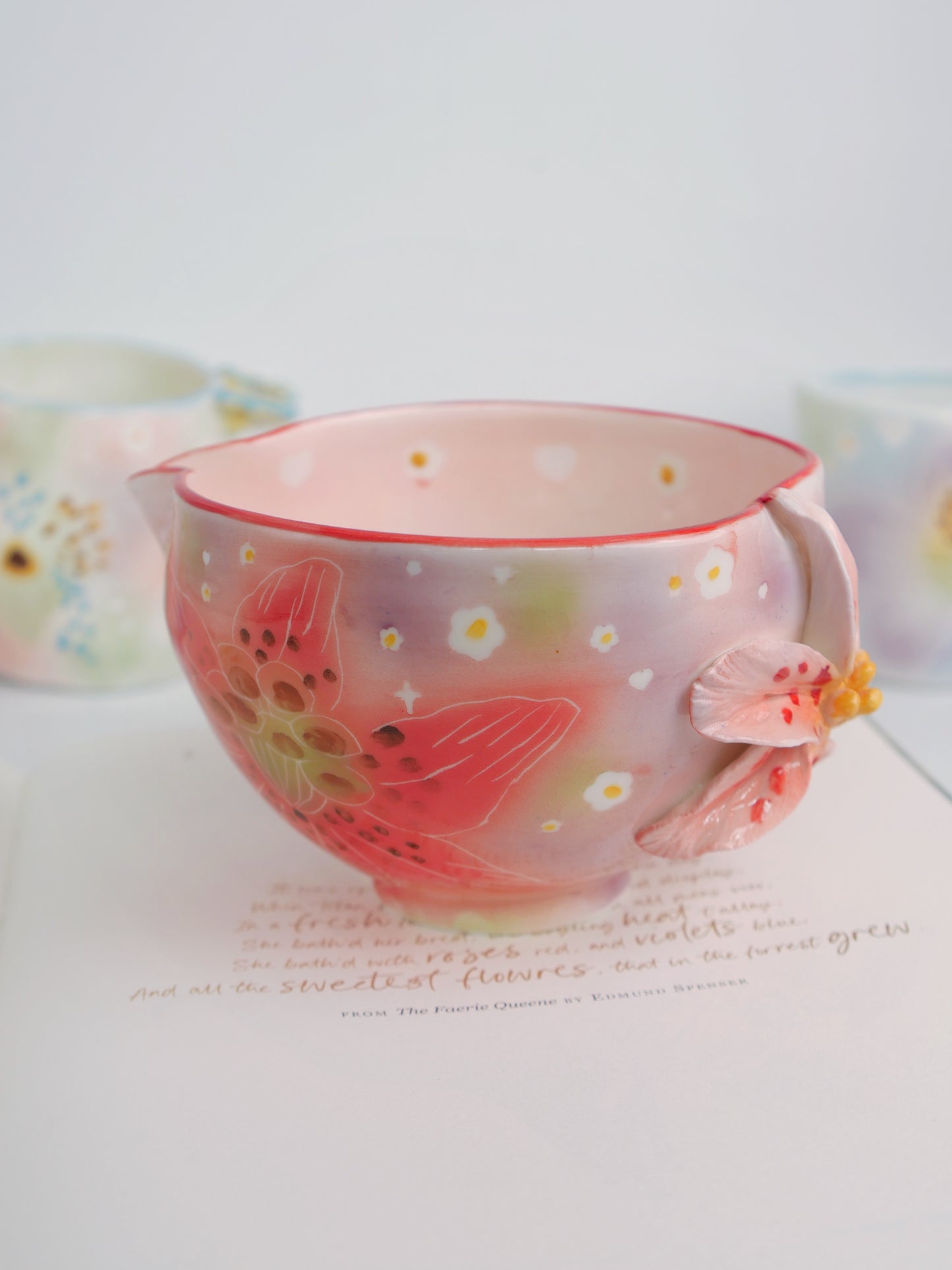 Scarlet lily matcha bowl