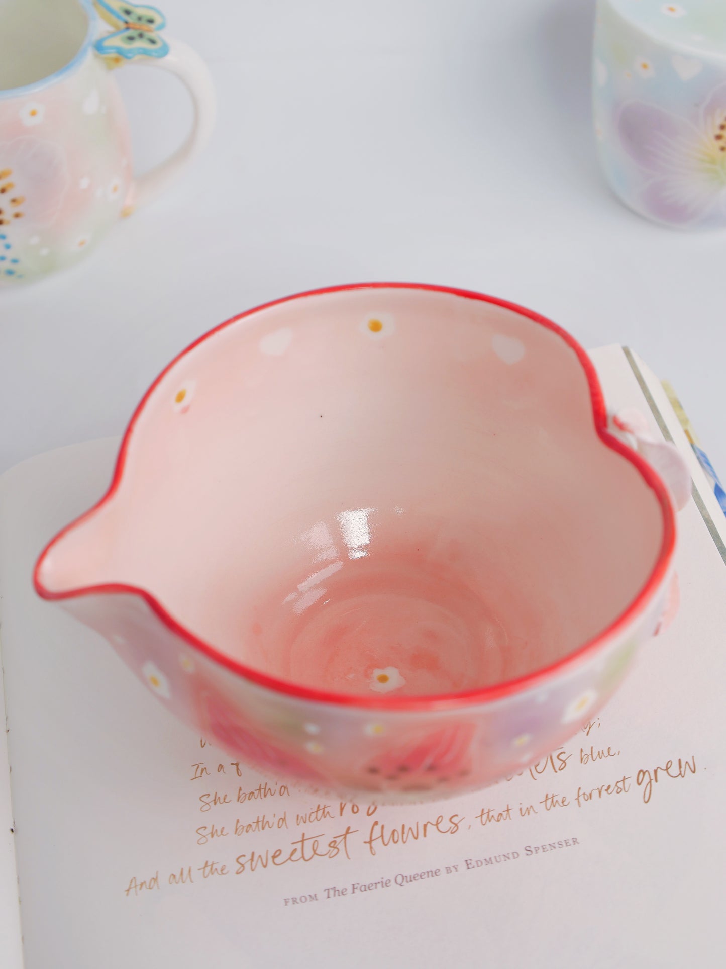 Scarlet lily matcha bowl