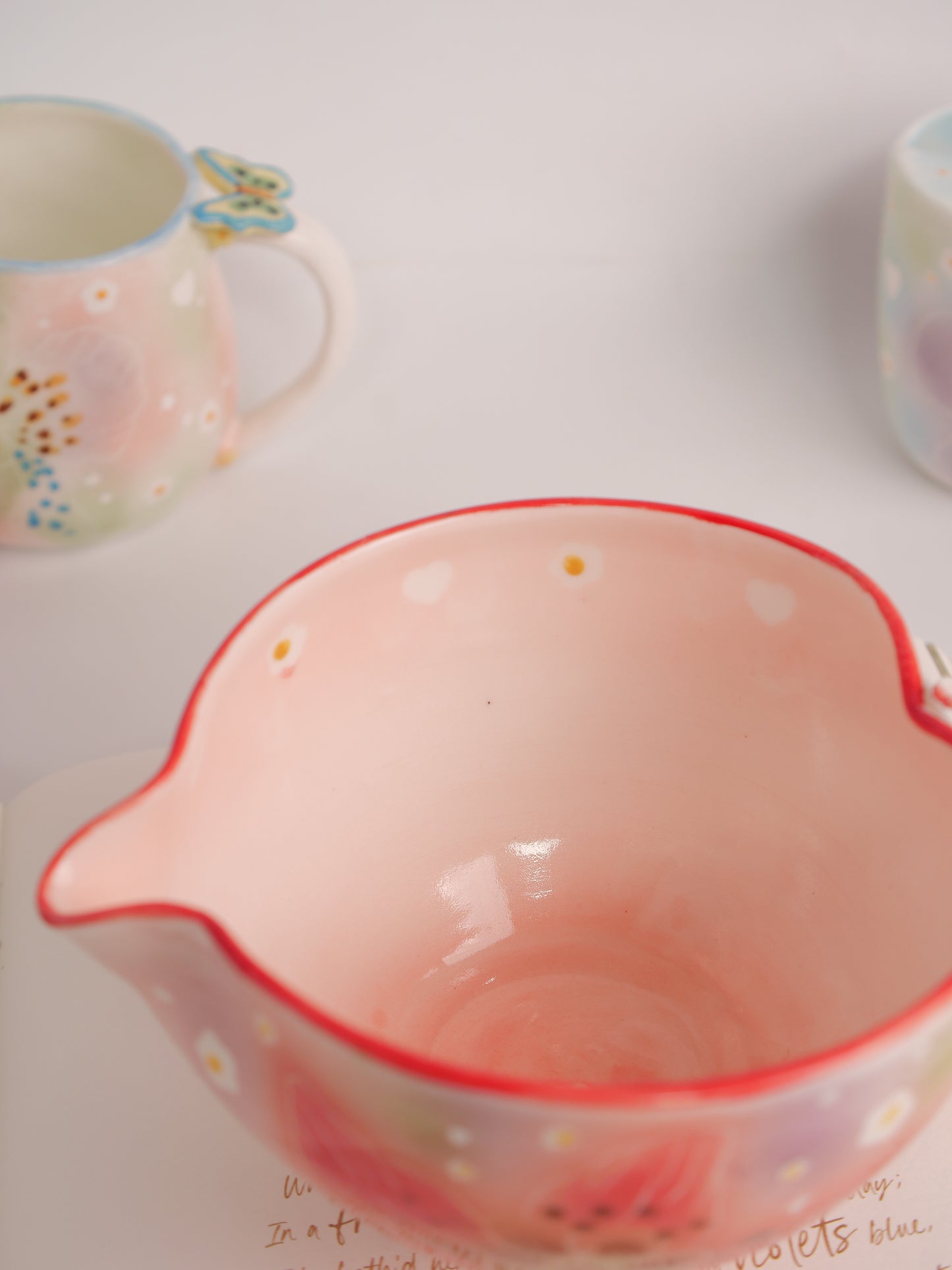 Scarlet lily matcha bowl