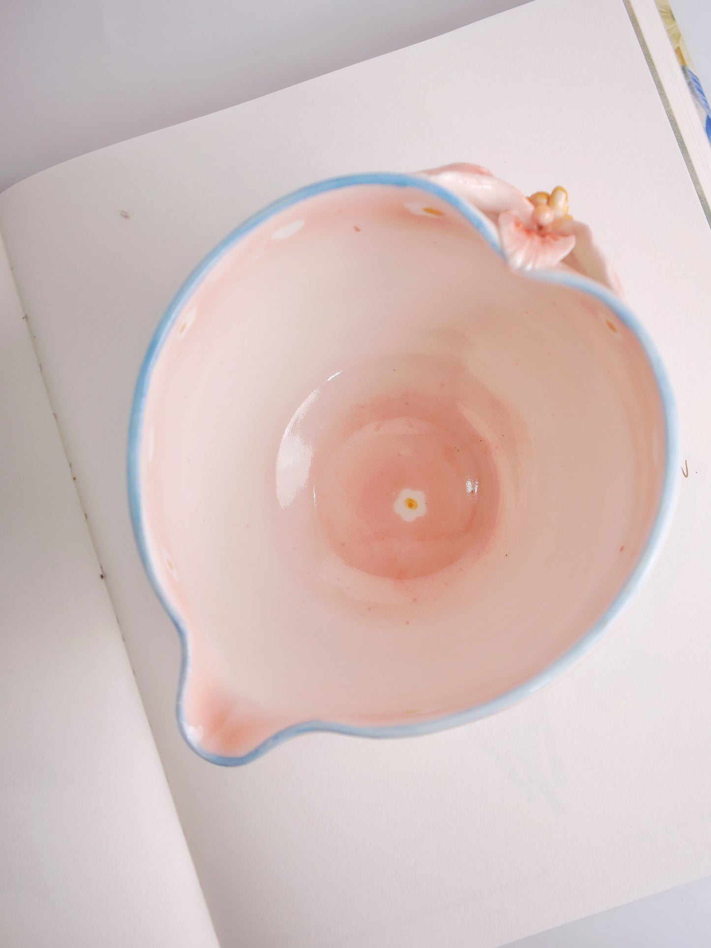 Blue lily bloom matcha bowl