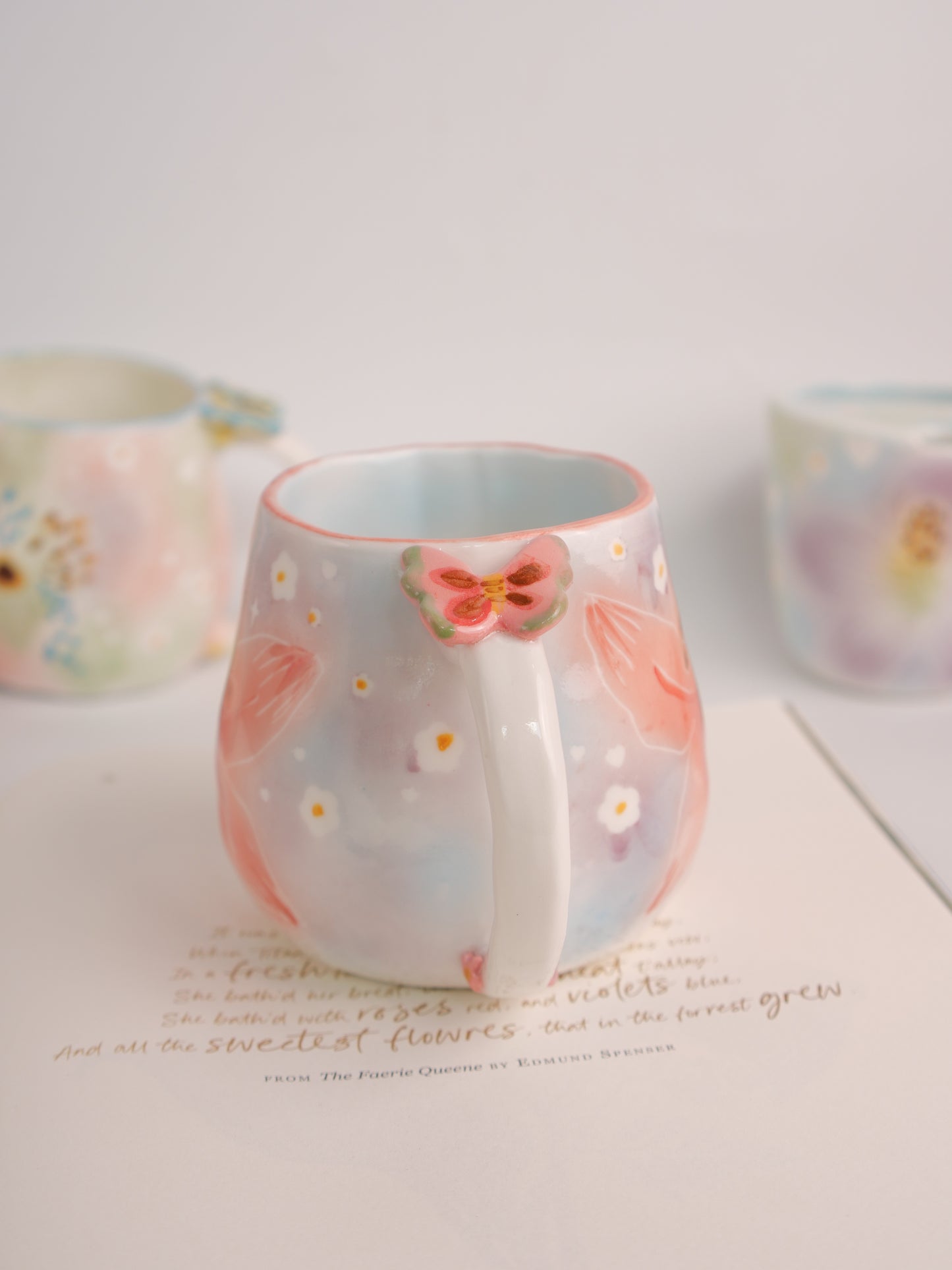 Pink lily mug