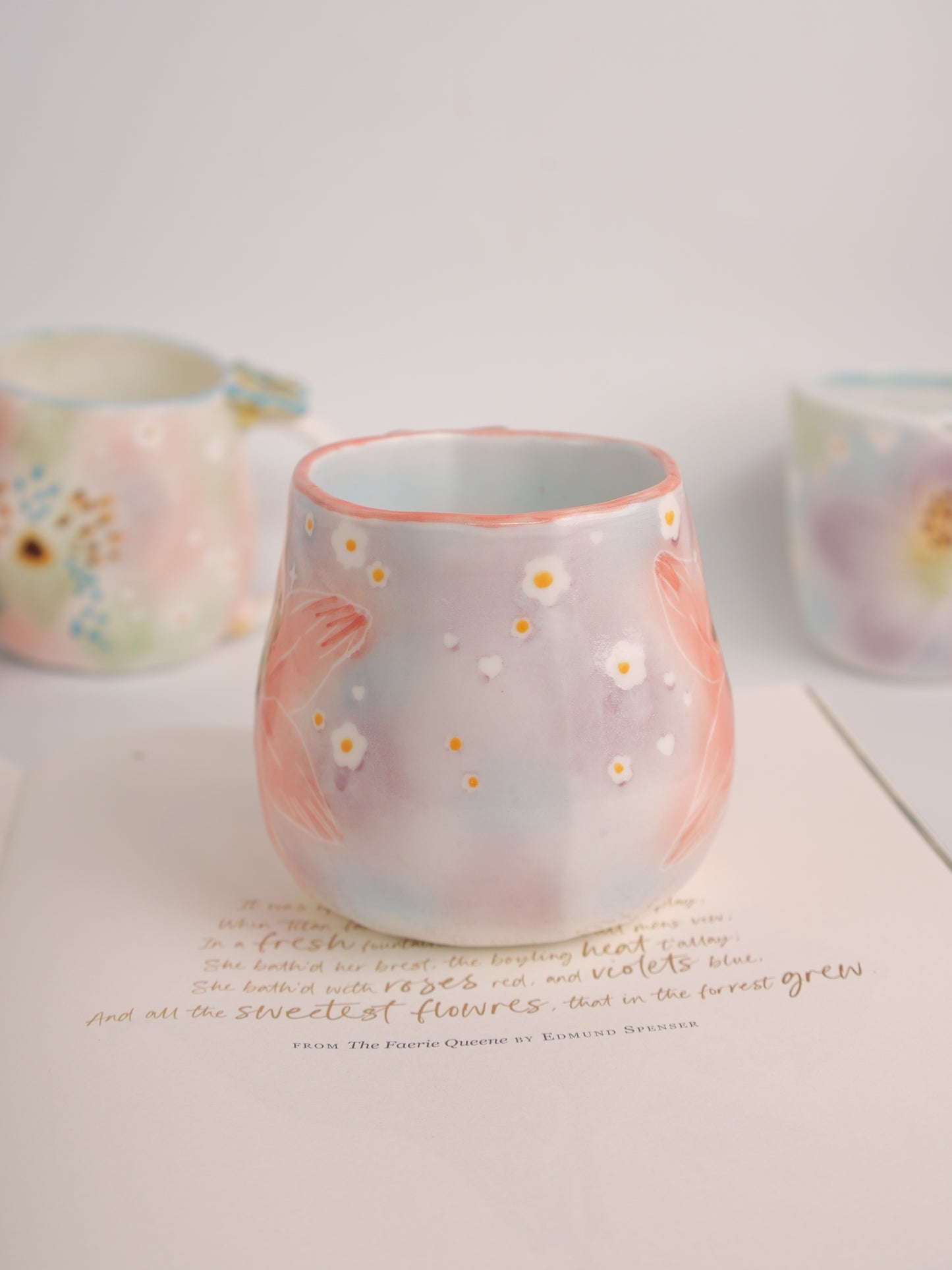 Pink lily mug