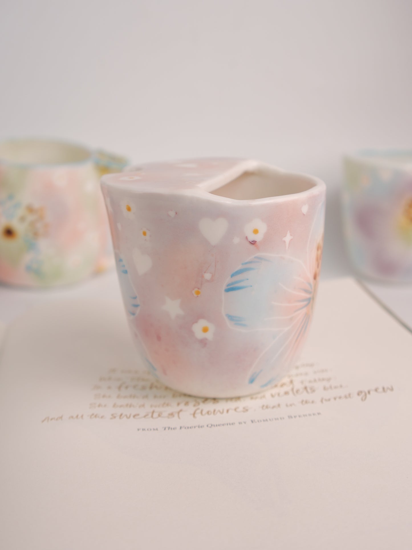 Blue hibiscus sip cup