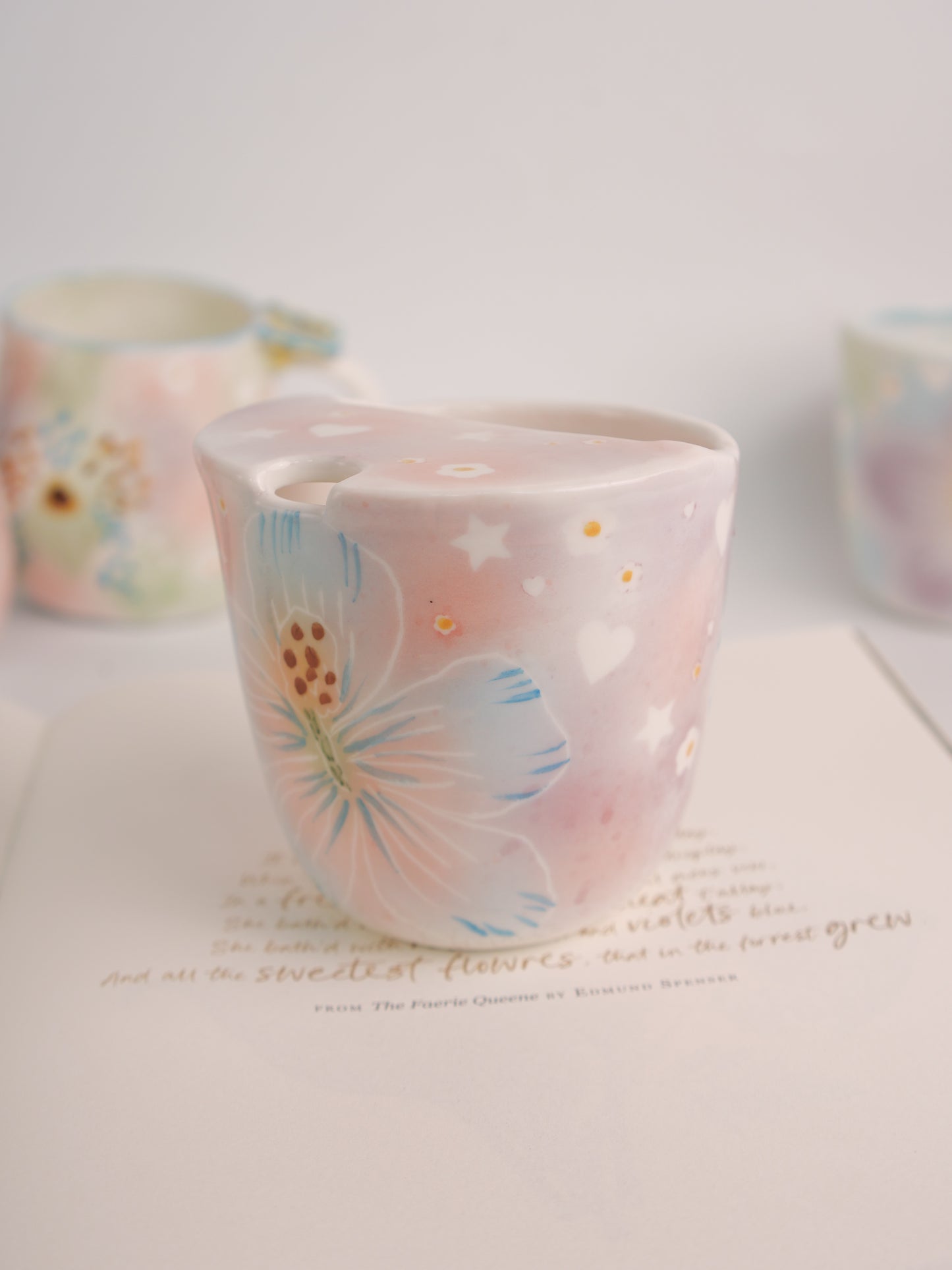Blue hibiscus sip cup