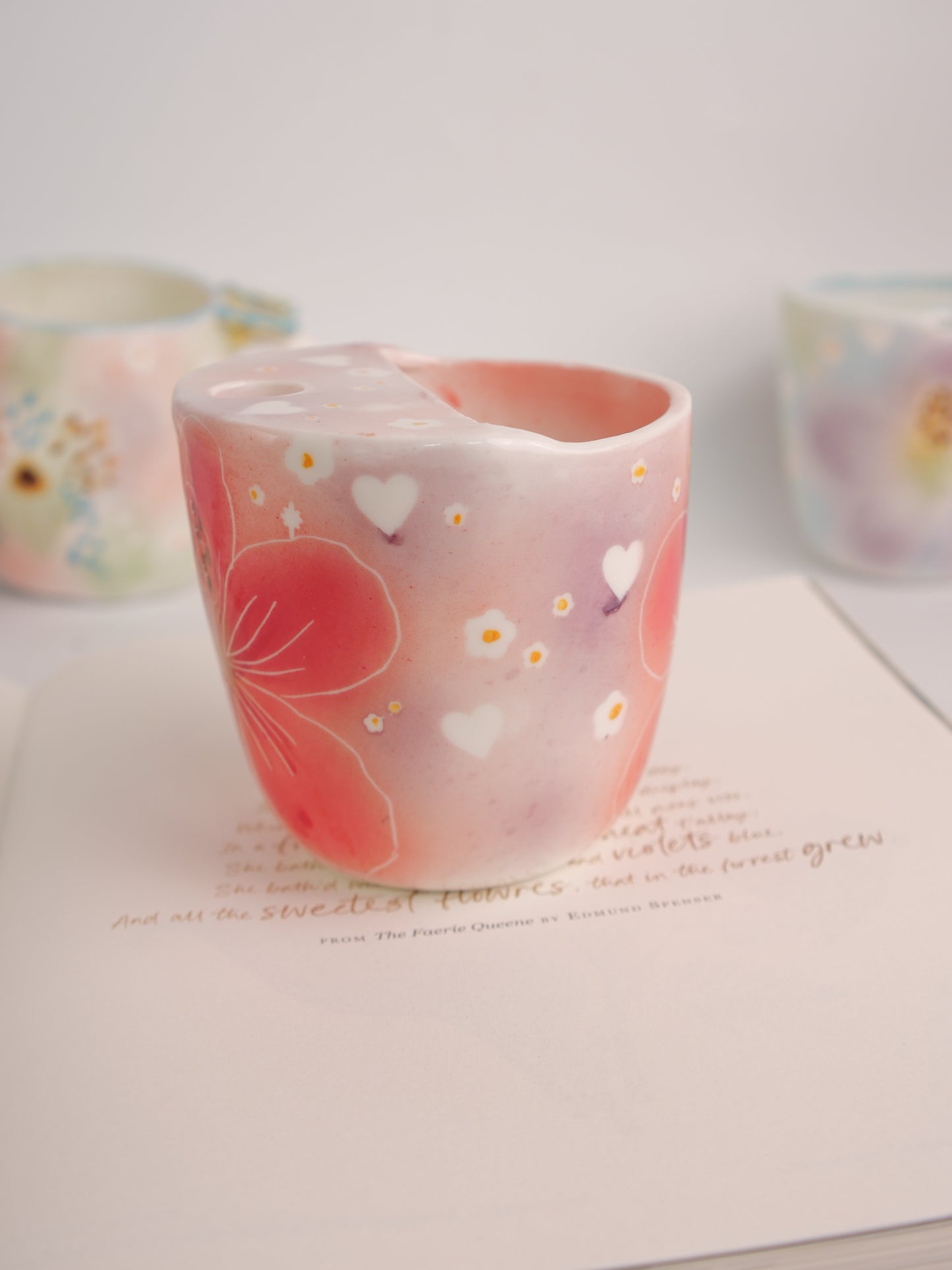 Red hibiscus sip cup