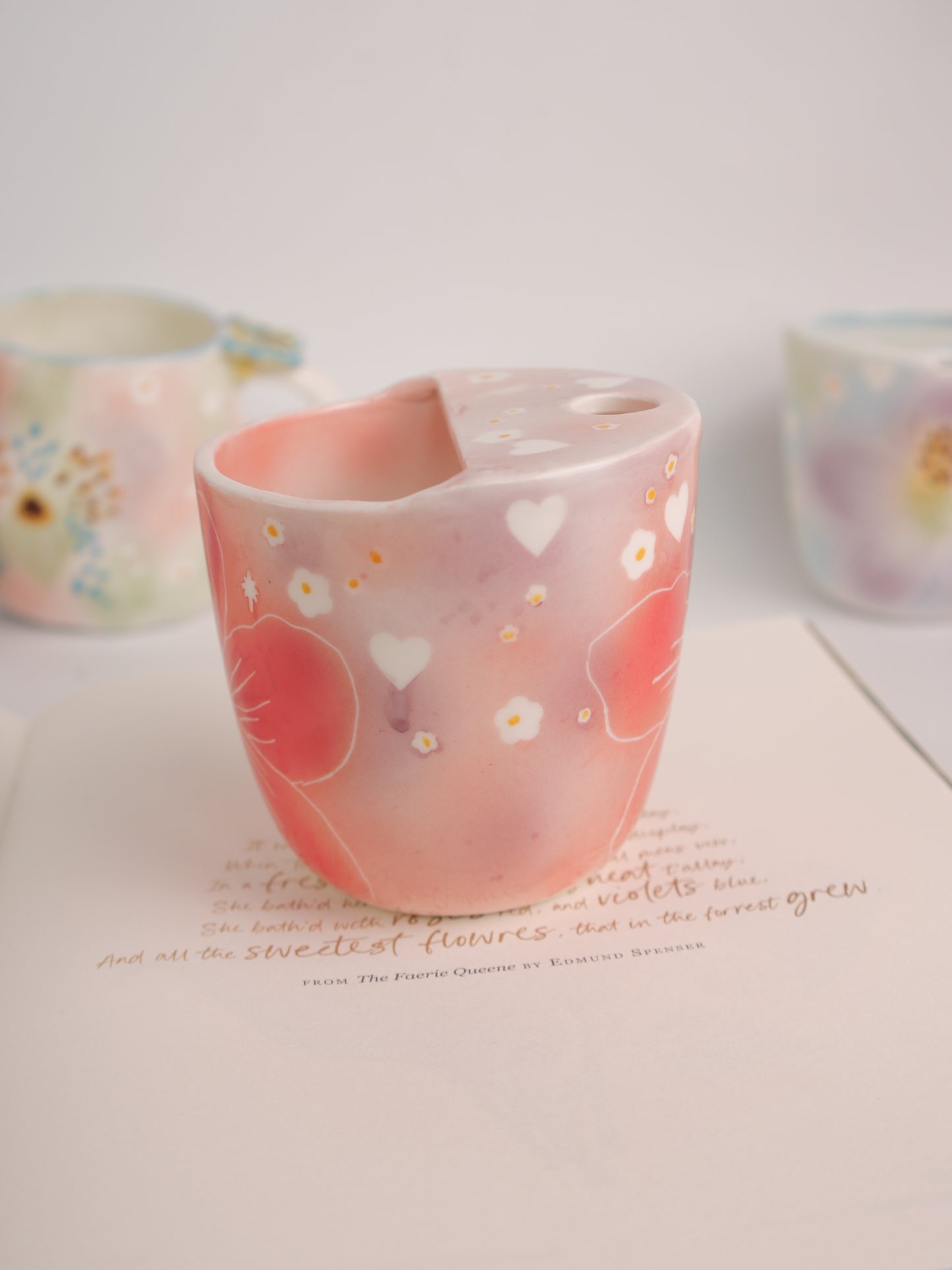 Red hibiscus sip cup