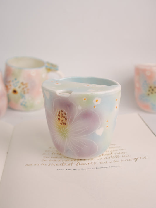 Purple hibiscus sip cup