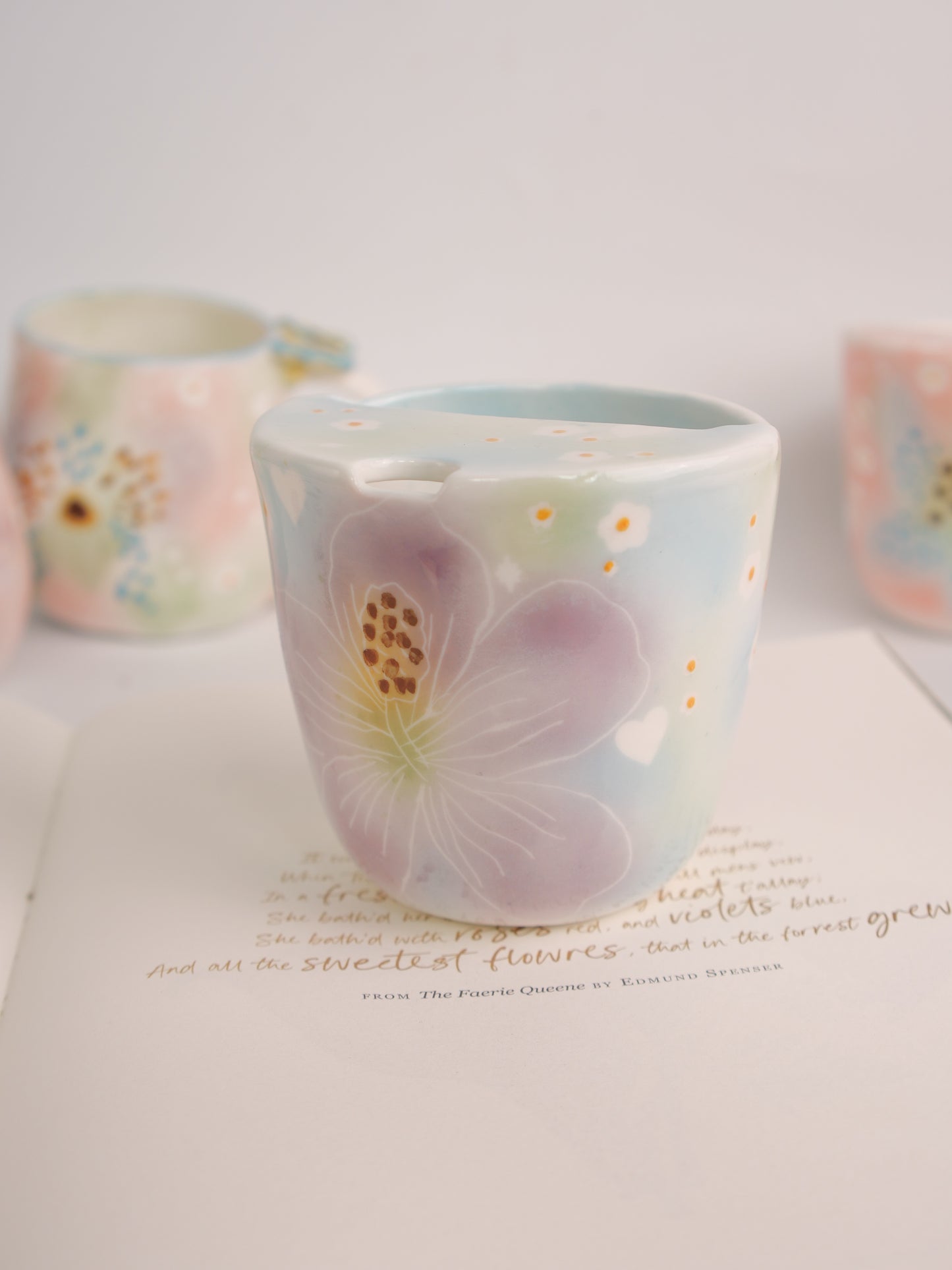 Purple hibiscus sip cup