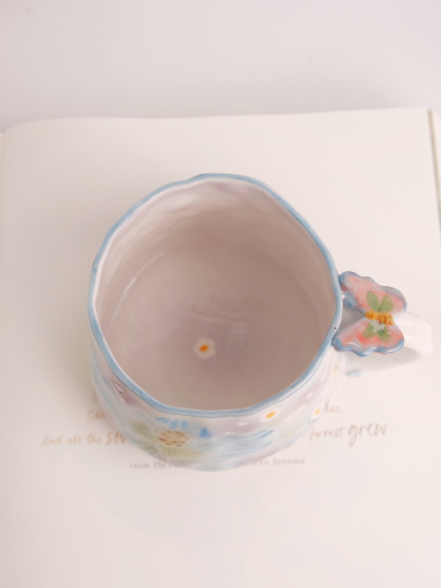 Blue hibiscus mug
