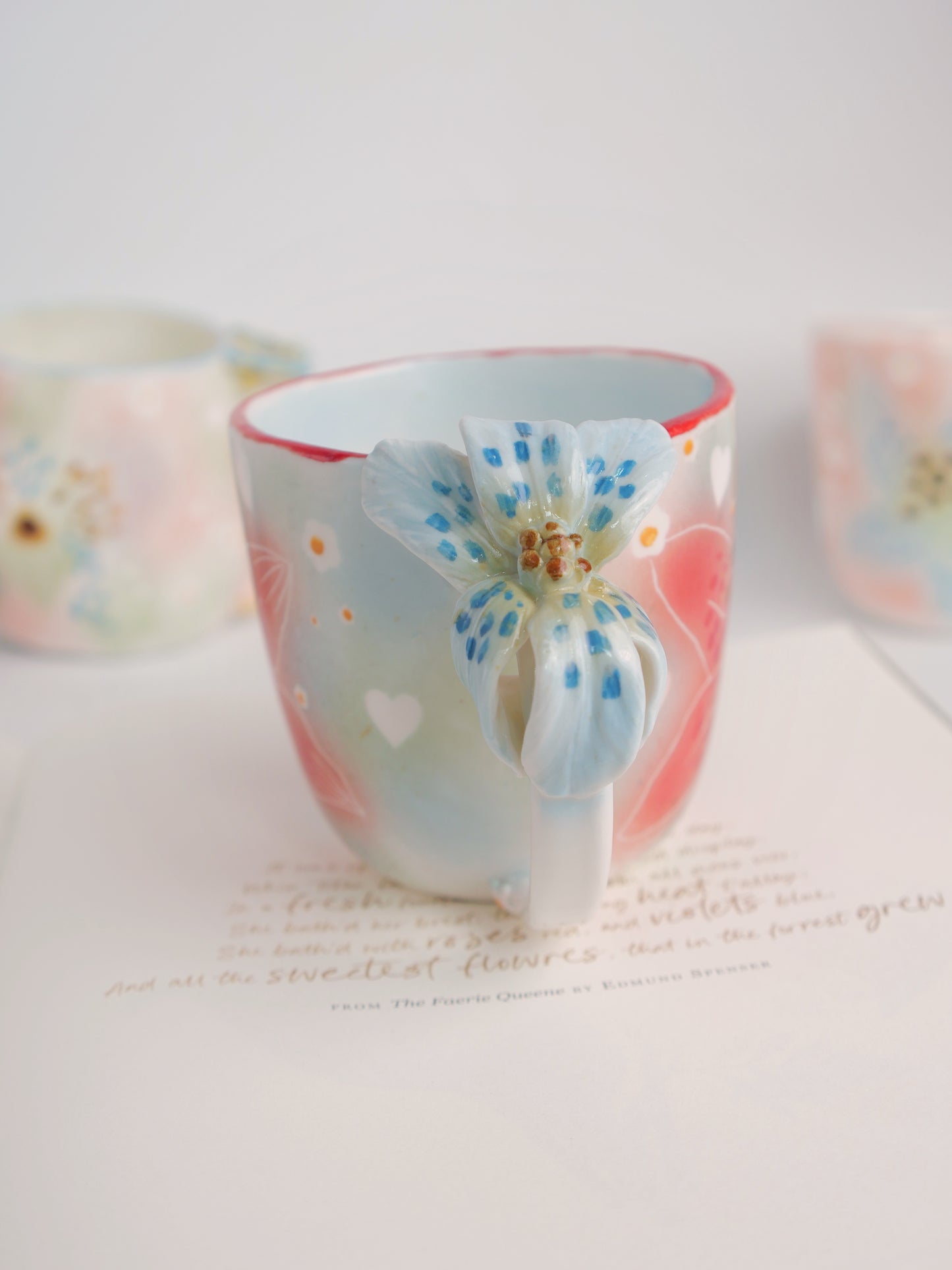 Red lily mug