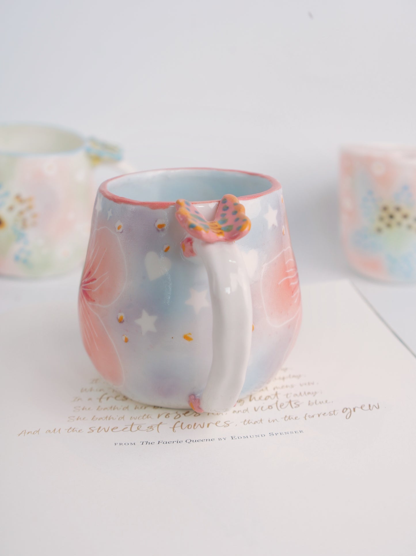Pink hibicus mug