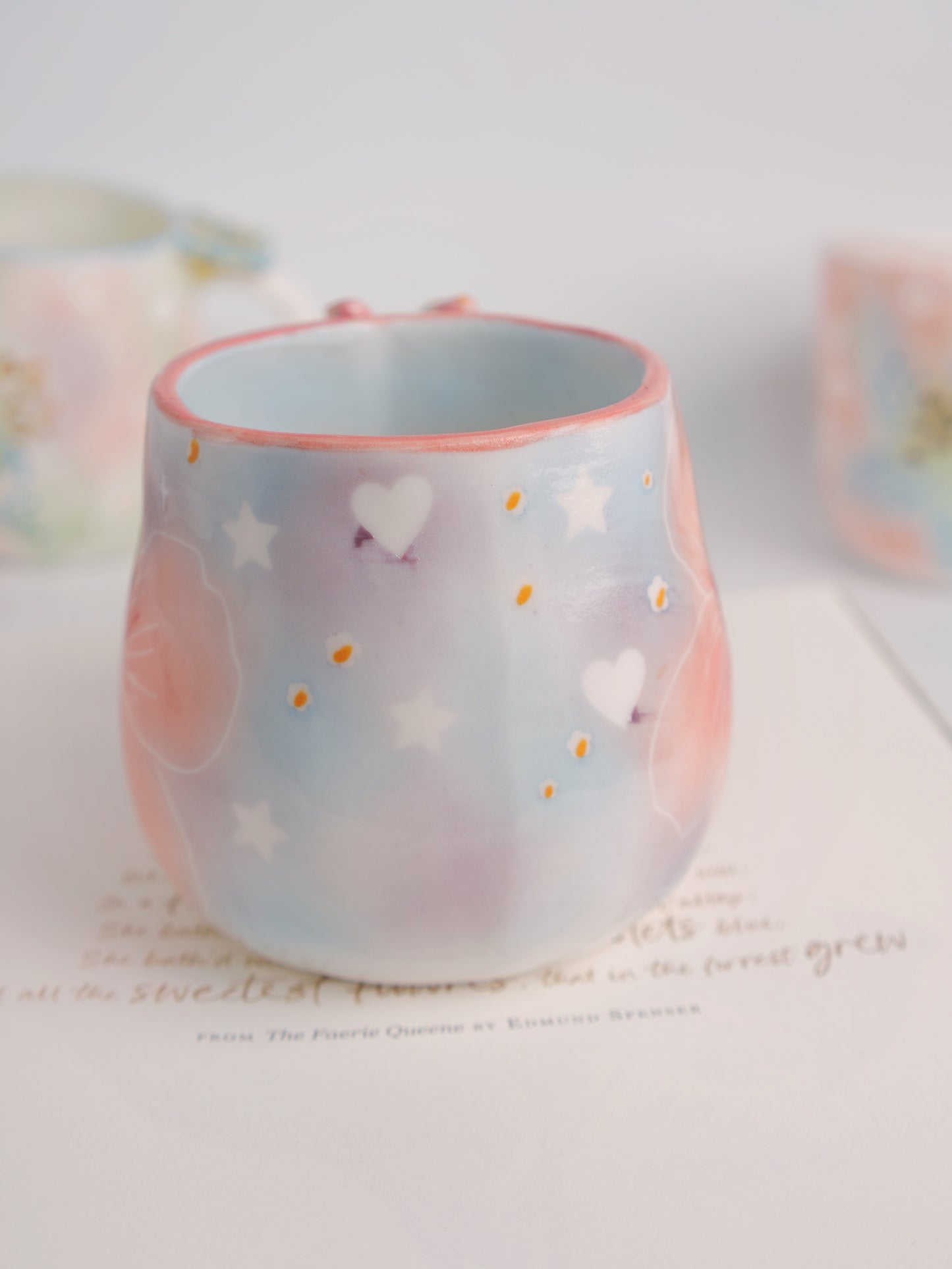 Pink hibicus mug