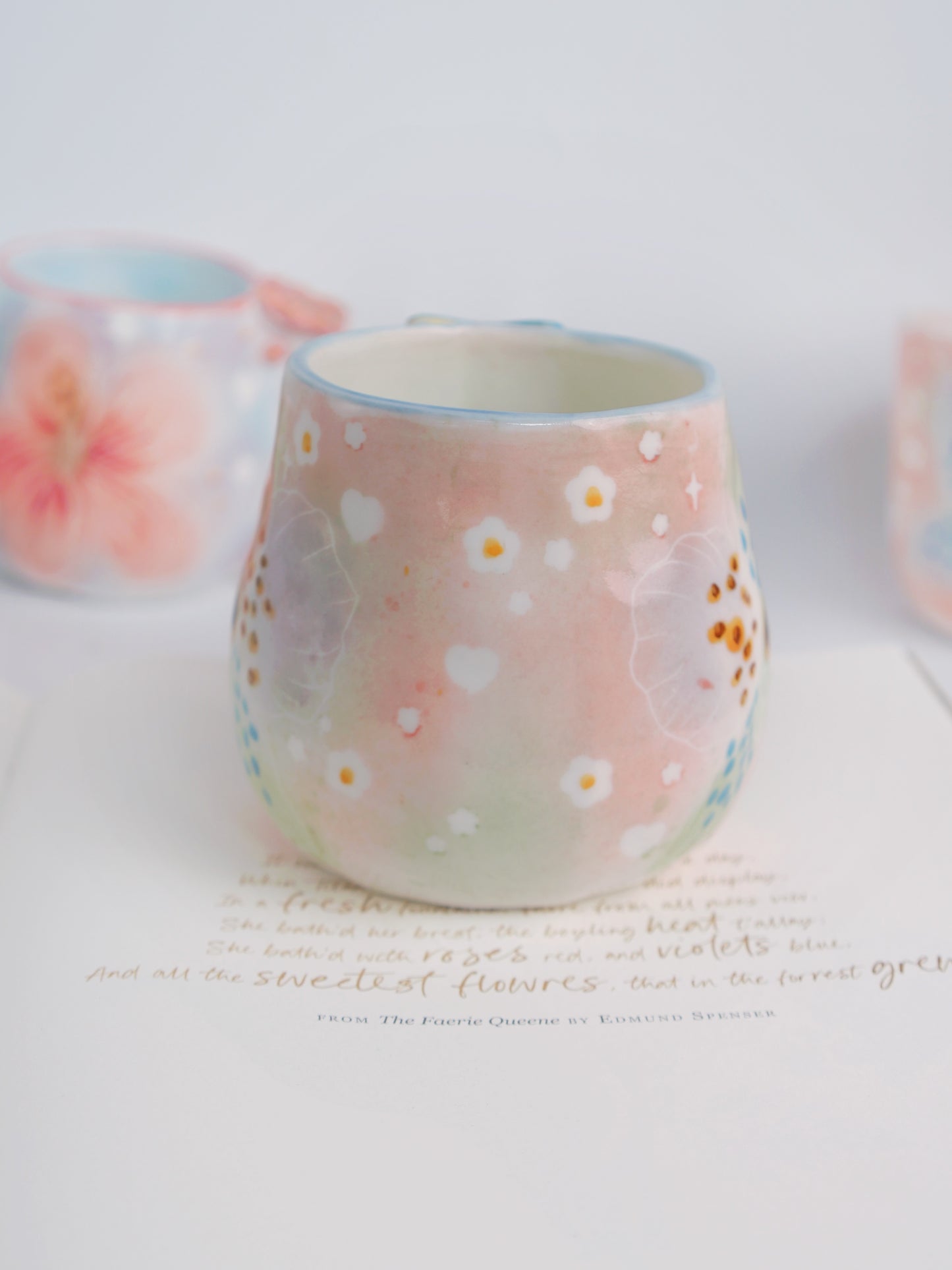 Green orchid mug