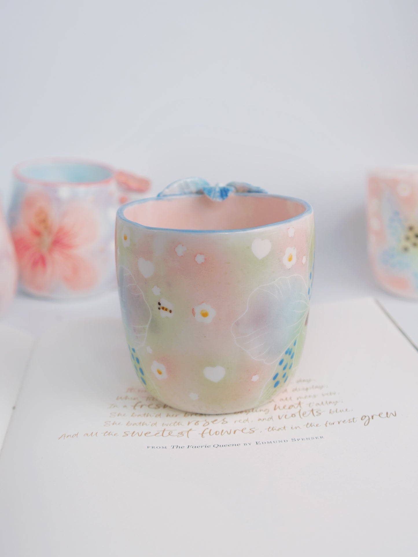 Blue orchid mug
