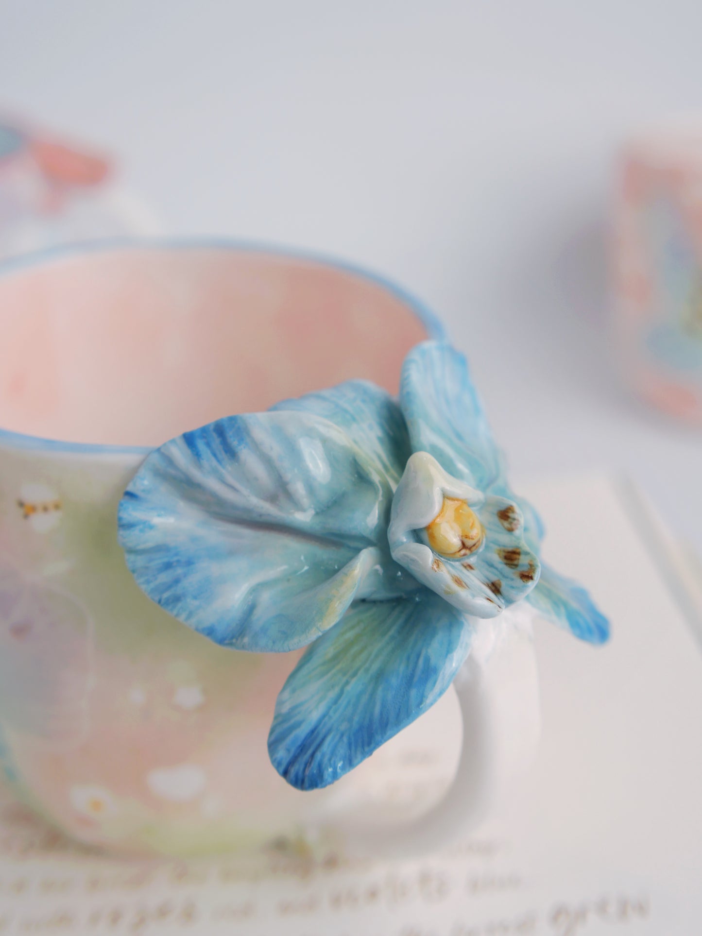 Blue orchid mug