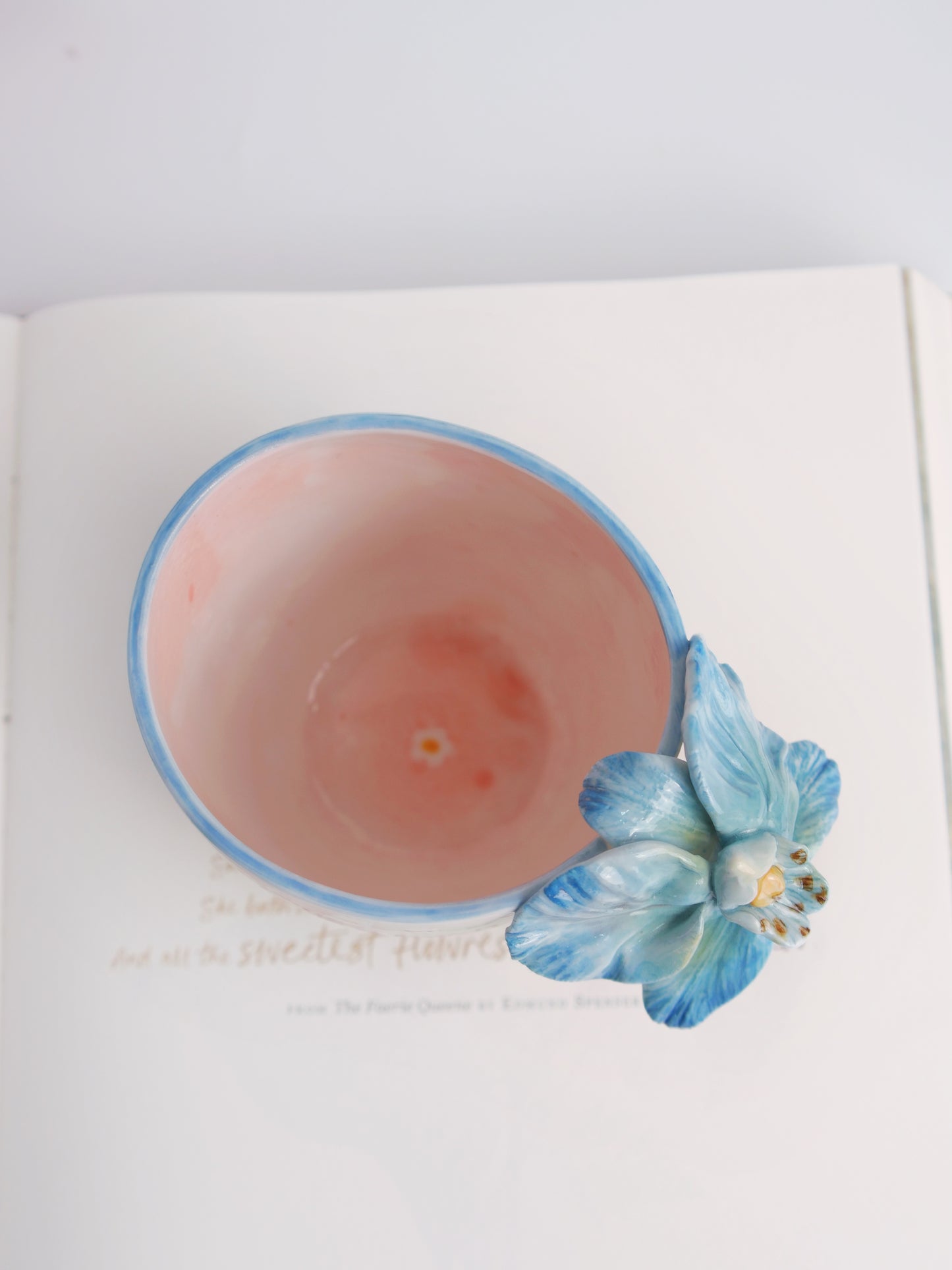 Blue orchid mug