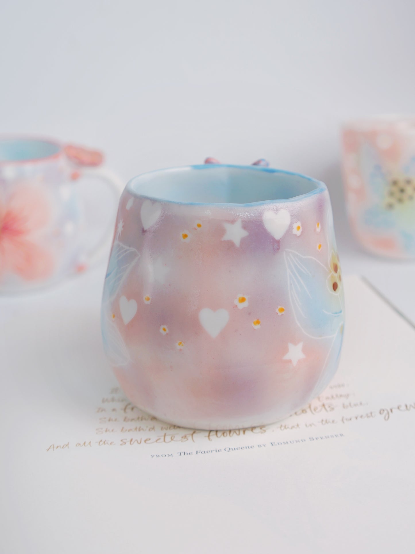 Blue lily mug