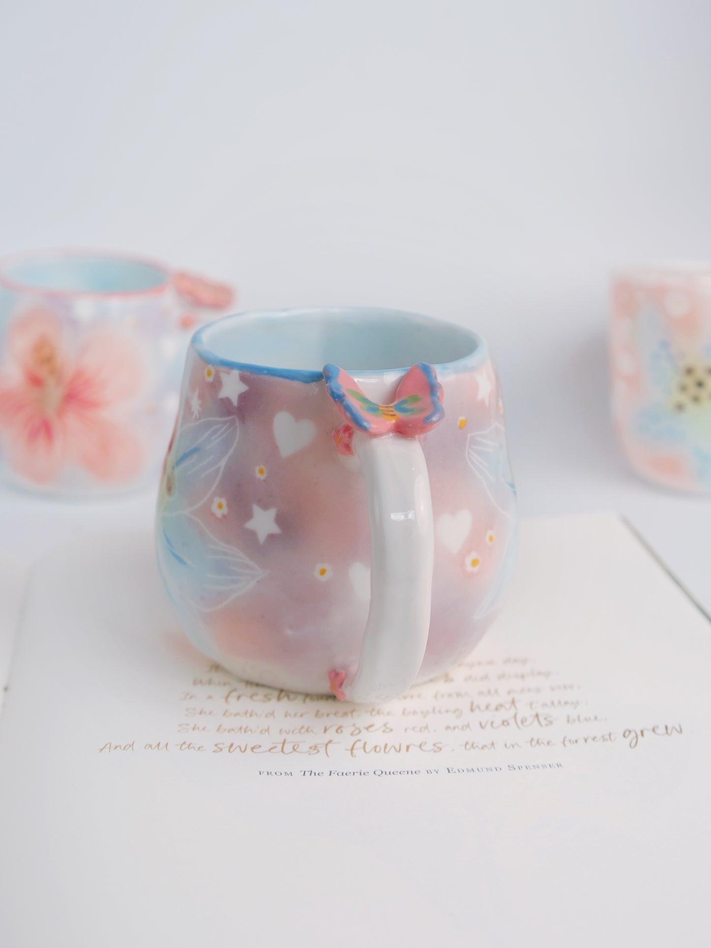 Blue lily mug