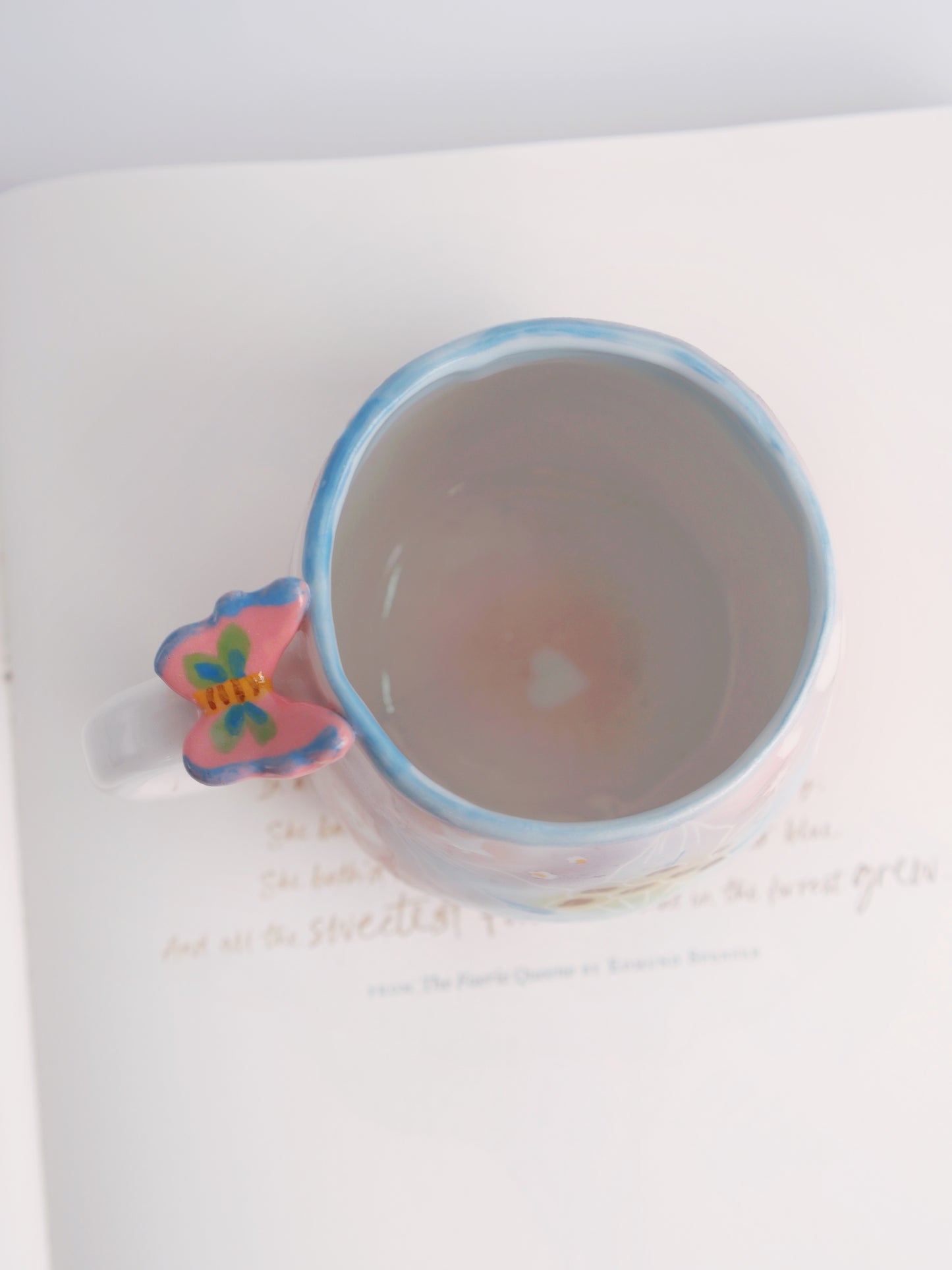 Blue lily mug