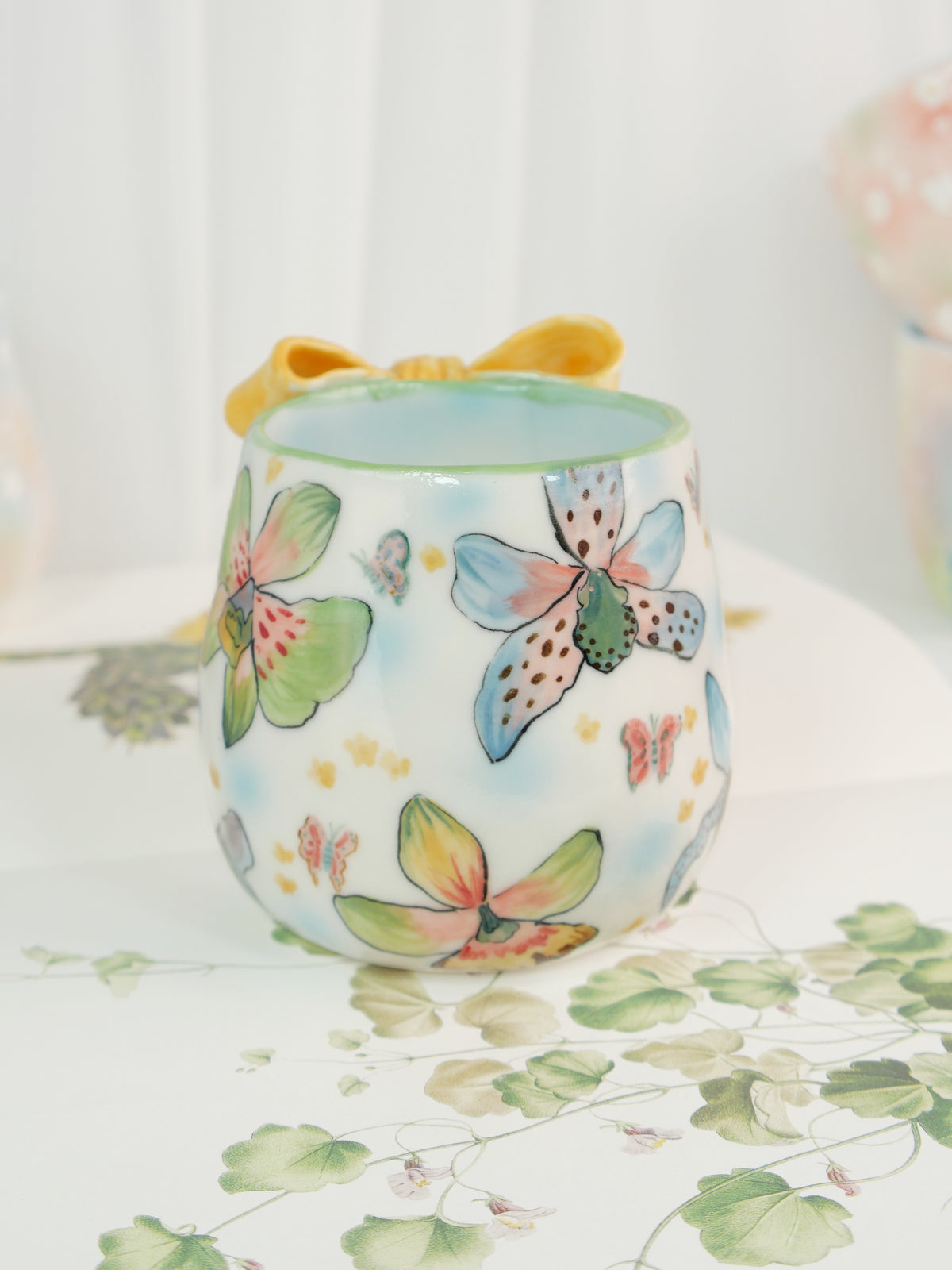 Yellow Ribbon orchid mug